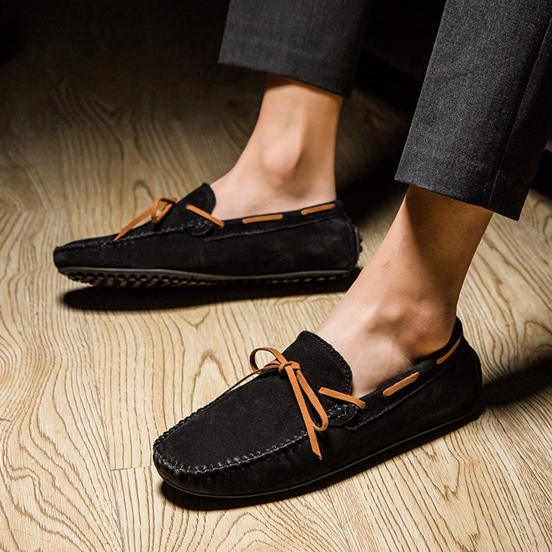 Men's Casual Suede Loafers - Slip-On Moccasin Boat Shoes for Driving & Dress | Comfortable & Stylish for Work, Travel & Everyday Wear