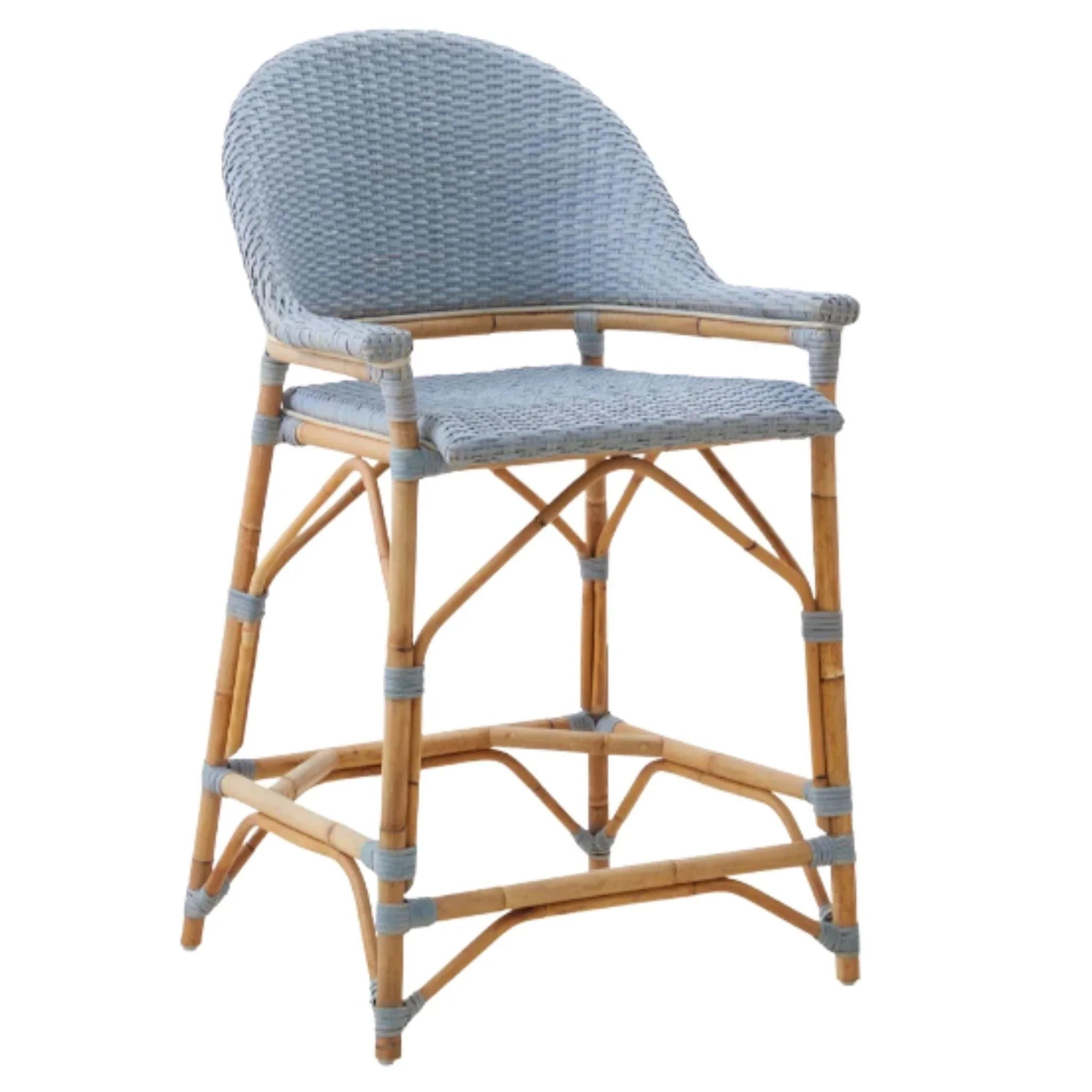 Coastal Blue Woven Counter Stool - 24