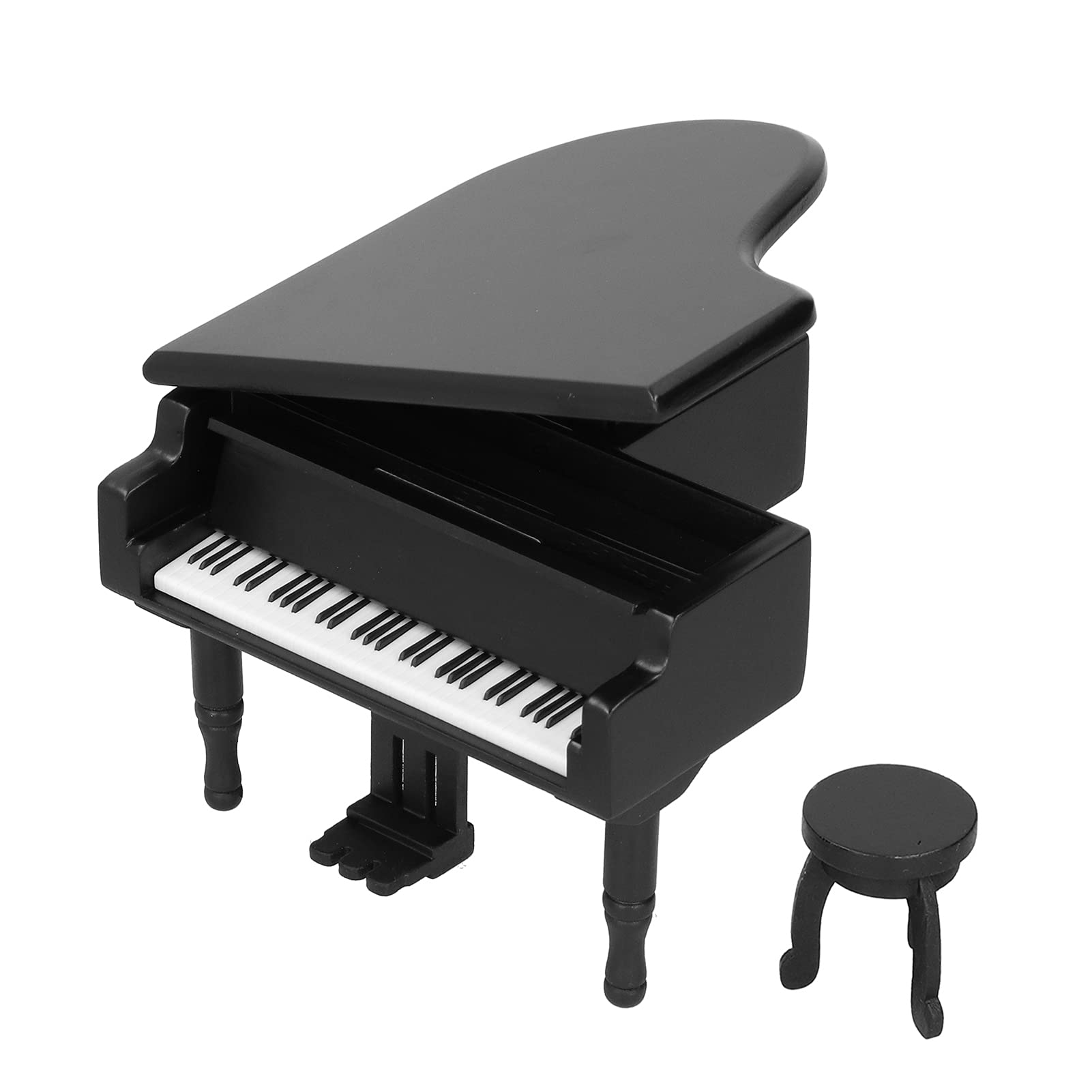 Wooden Piano Music Box with Chair - Melodious Sound for Christmas & Birthday Gifts | Perfect for Home Decor, Wedding Favors & Nursery Room
