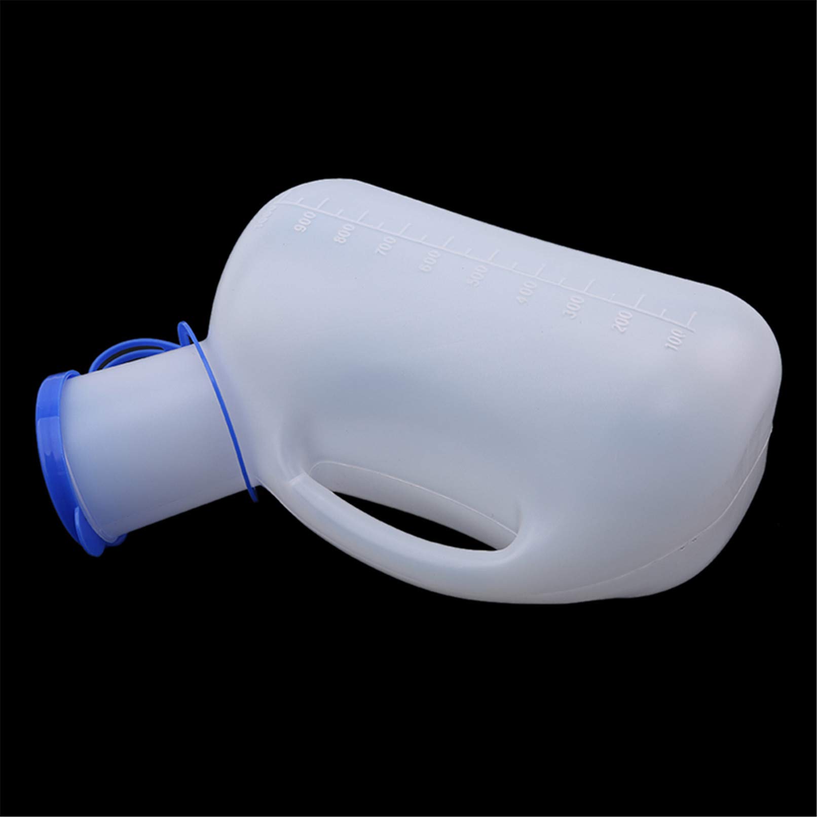 Sevenfly Unisex Bedpan Urinal with Lid & Funnel - Portable Urinal Bottle for Camping, Travel, Hospital & Home Use - White & Blue Design - Ideal for Patients, Elderly Care & Outdoor Adventures