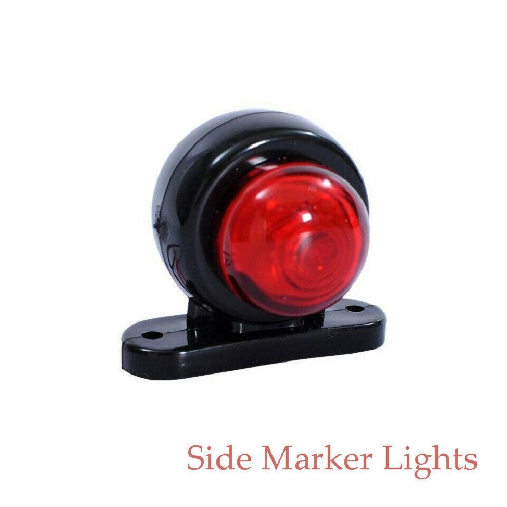 2X 12V LED Truck Side Marker Lights - Amber Clearance Indicator Lamps for Semi Trucks, Trailers, RVs & Commercial Vehicles - Waterproof & Durable for Night Driving Safety