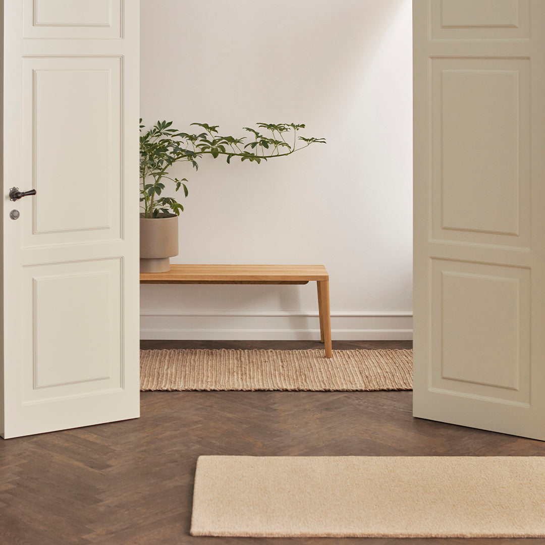 Graceful Modern Wooden Bench by Michael H Nielsen - Bolia Scandinavian Design for Living Room, Bedroom, or Entryway