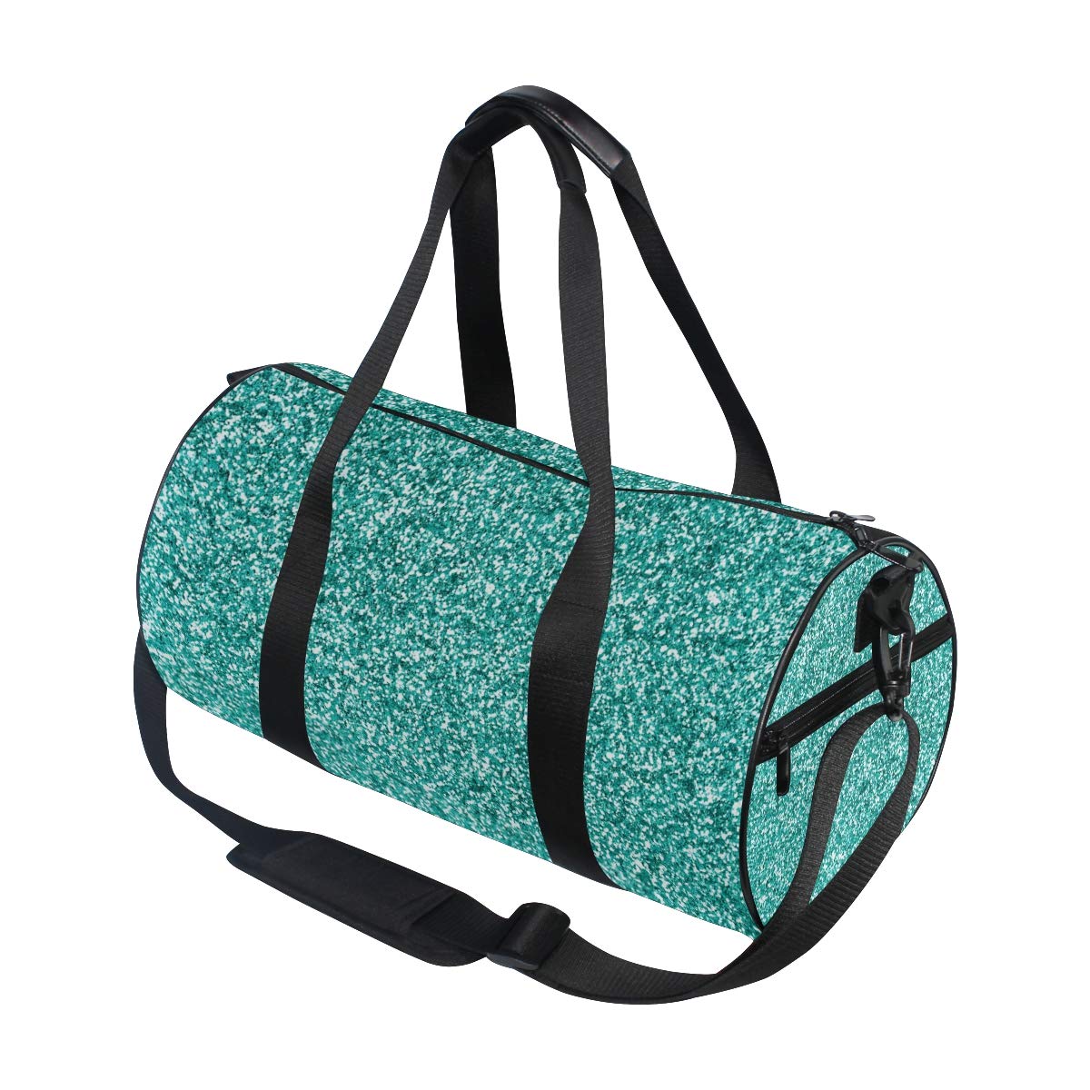 Glittery Teal Turquoise Gym Bag for Men & Women - Durable Sports Duffel with Adjustable Straps, Perfect for Workout, Travel & Gym Essentials | Water-Resistant & Spacious Design