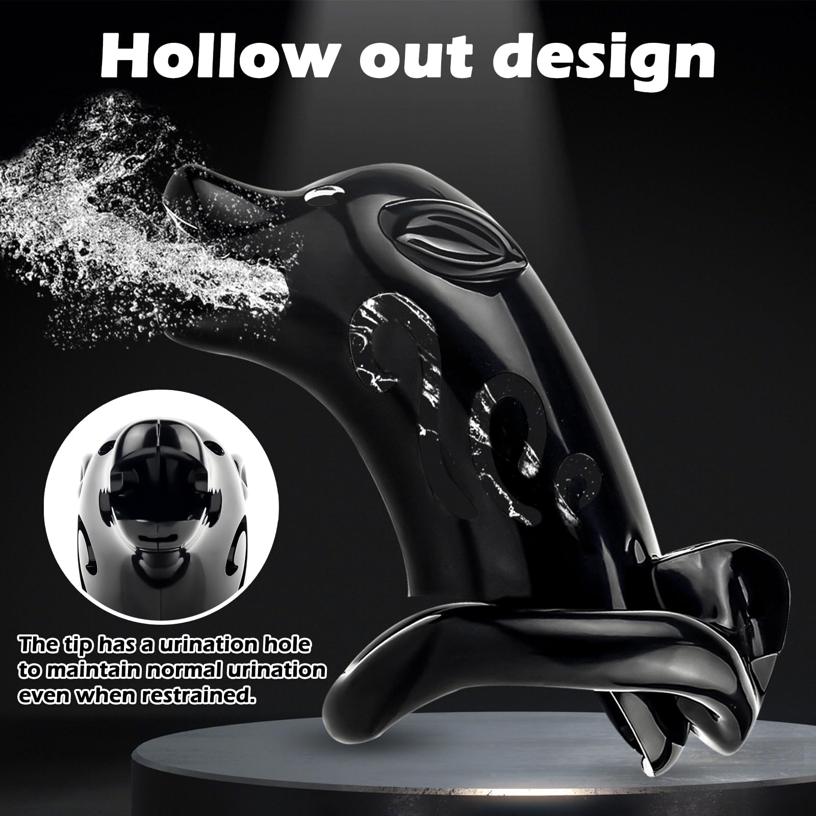 Premium Male Chastity Device - Adjustable Cock Cage with 4 Ring Sizes & Invisible Lock - Comfortable Penis Training for Beginners - Perfect for BDSM, Tease Play & Male Orgasm Control