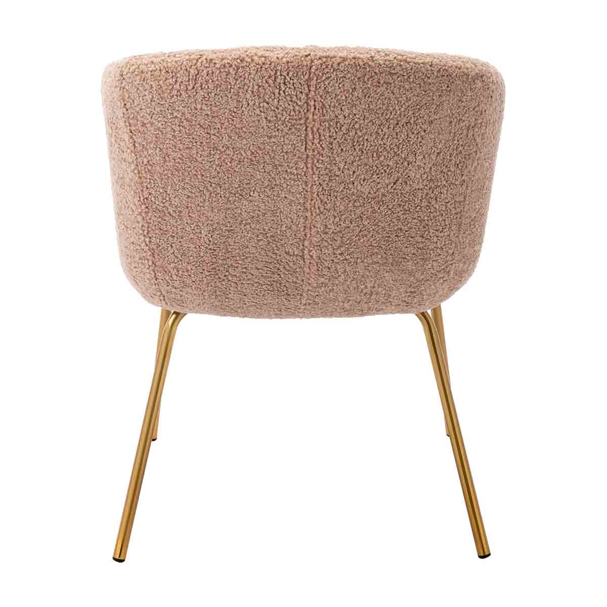 Luxury Avalon Fur Dining Arm Chair - Soft Faux Fur Upholstered Dining Chair for Elegant Home Decor - Perfect for Dining Rooms, Living Rooms, and Cozy Spaces