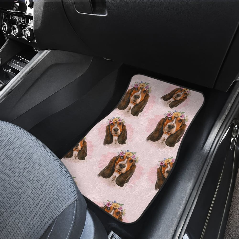 Premium Basset Hound Dog Print Car Floor Mats - Non-Slip, Waterproof & Durable - Perfect for SUV, Truck & Sedan - Protect Your Vehicle Interior from Dirt & Spills