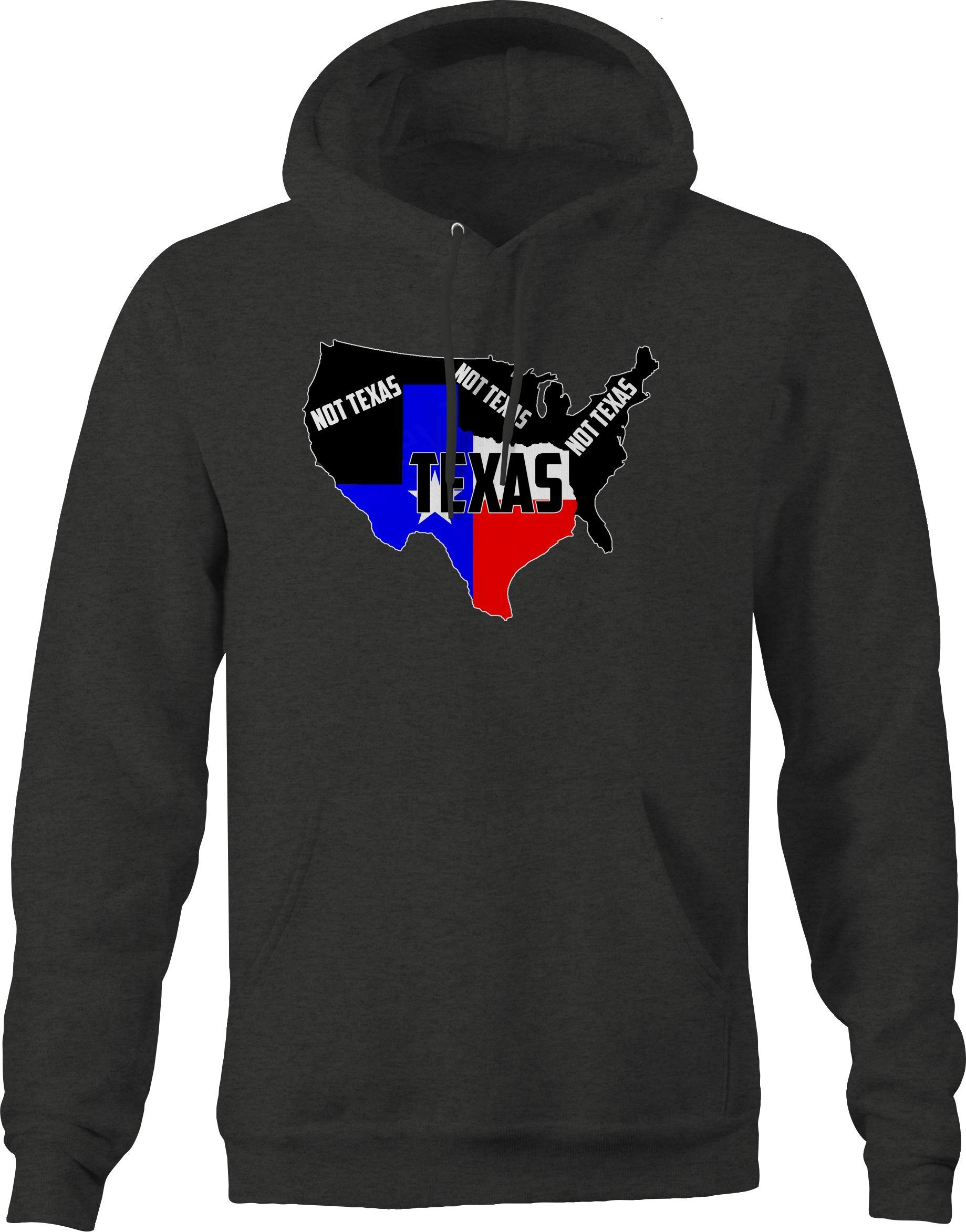 **Men's Texas Flag Hoodie - Dark Gray Pullover for Casual Wear & Outdoor Activities**
