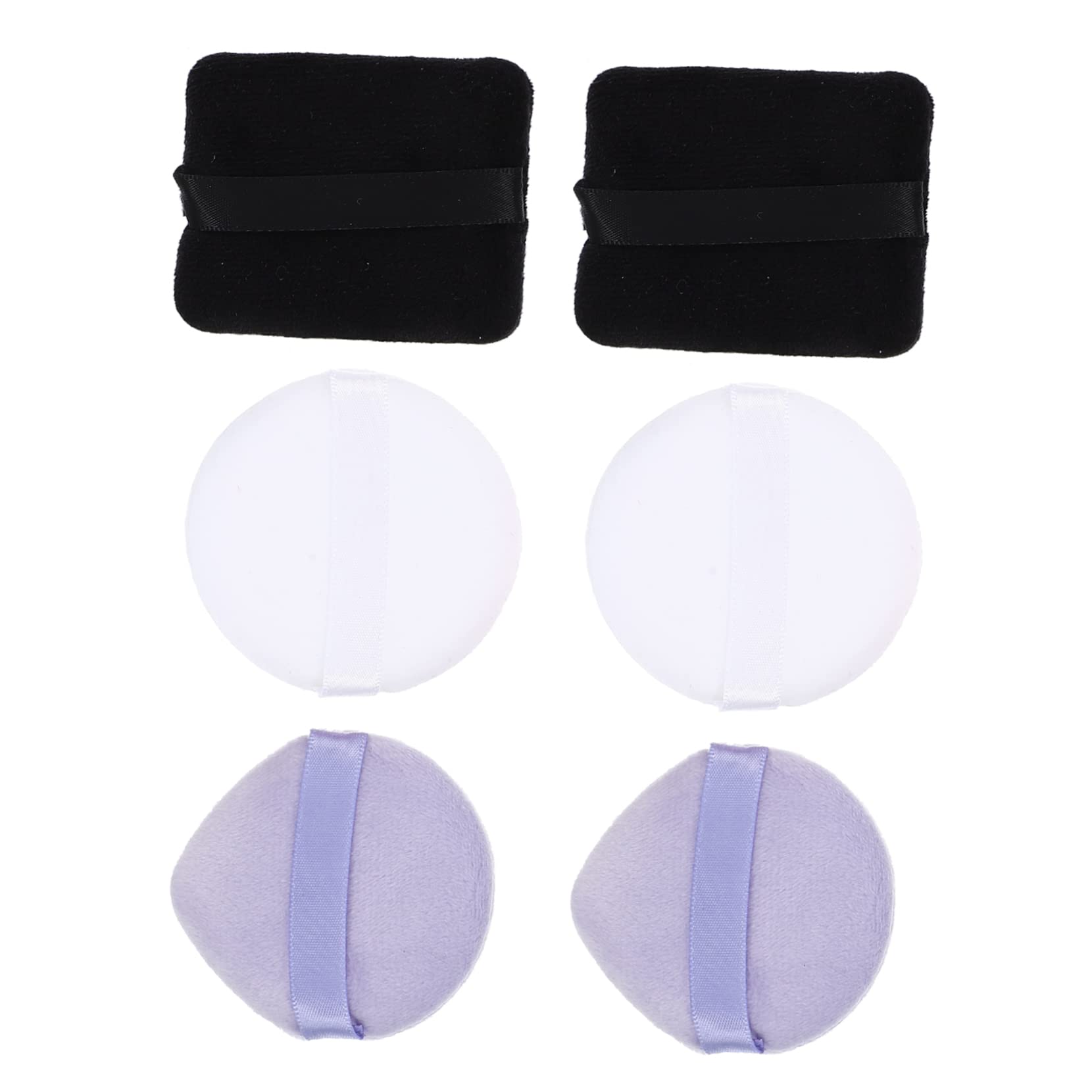 Minkissy 6-Piece Triangle Makeup Puffs - Soft Loose Powder & Setting Puff for Foundation, Concealer & Eye Makeup | Ideal for Travel & Professional Makeup Kits