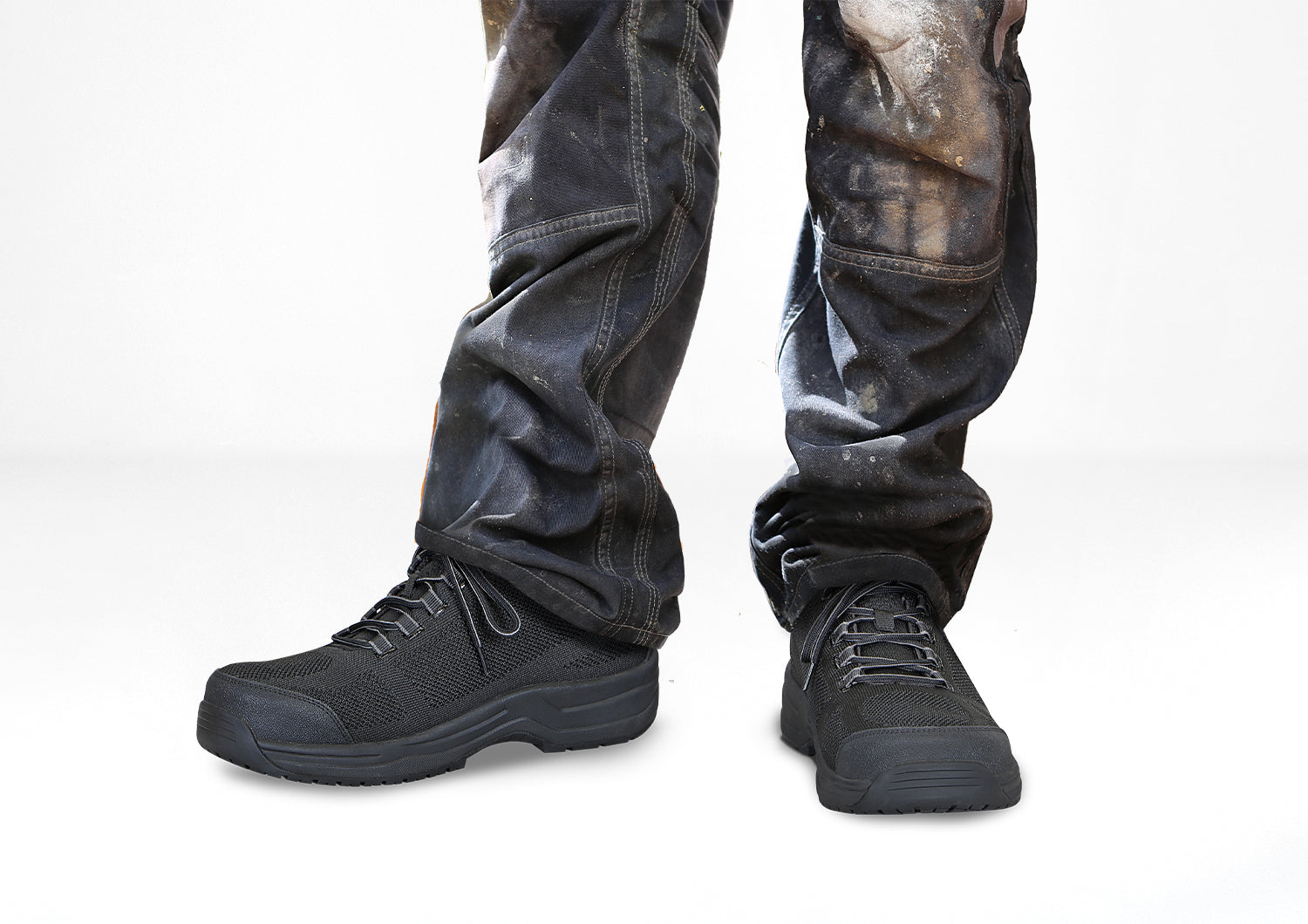 Premium Cobalt Work Shoes for Men & Women - Durable Black Safety Shoes for Construction, Warehouse & Industrial Use