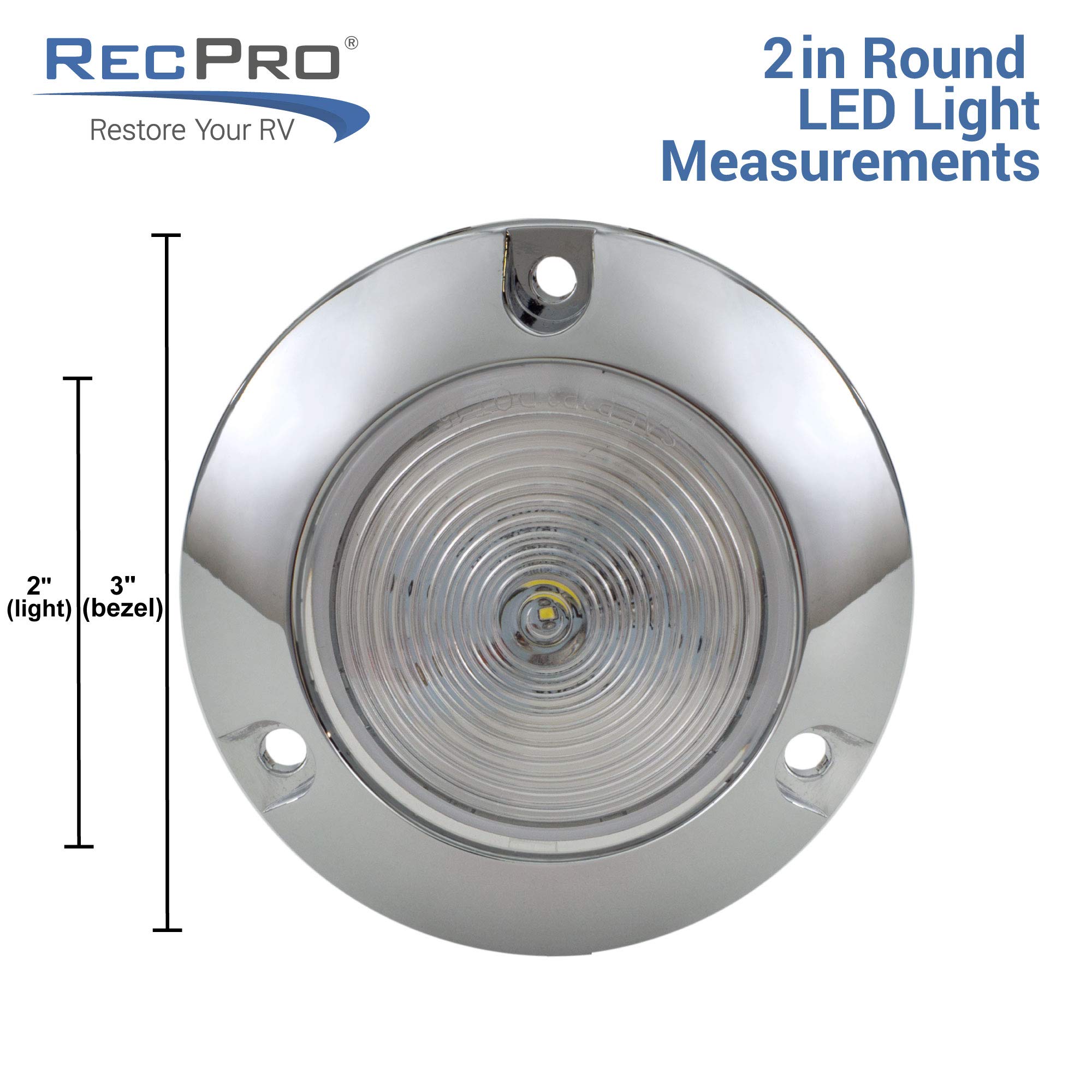 Amber 2 Inch Round Surface Mount LED Clearance Lights with Black Bezel - 6 Pack Kit for Trucks, Trailers & RVs | Durable Marker Lights for Night Driving Safety