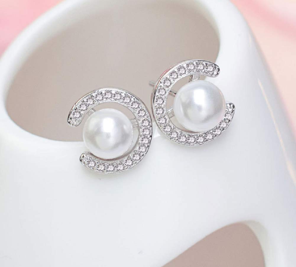 HengSun Diamond & Korean Wild Pearl Earrings for Women - Elegant Fashion Jewelry for Parties, Weddings & Daily Wear