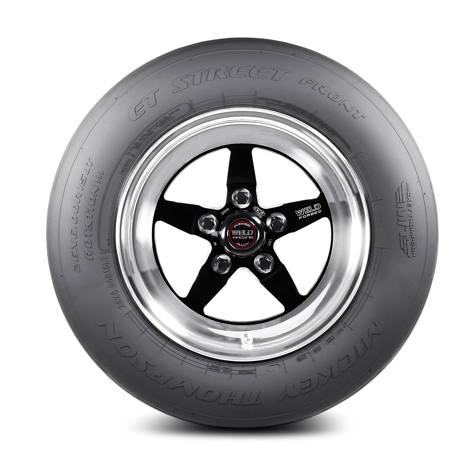M.T. Drag 40480 ET Street Front Tire - High Performance Racing Tires for Drag Racing, Street Legal Use - Perfect for Track Days, Drag Strips, and High-Speed Street Driving