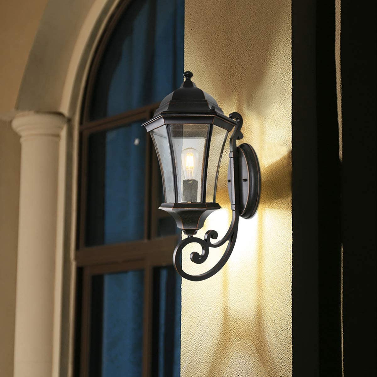 Outdoor Wall Light Fixture with 2 Post Mounts - LM4610-M-2P - Durable Weatherproof Exterior Lighting for Patio, Garden & Driveway