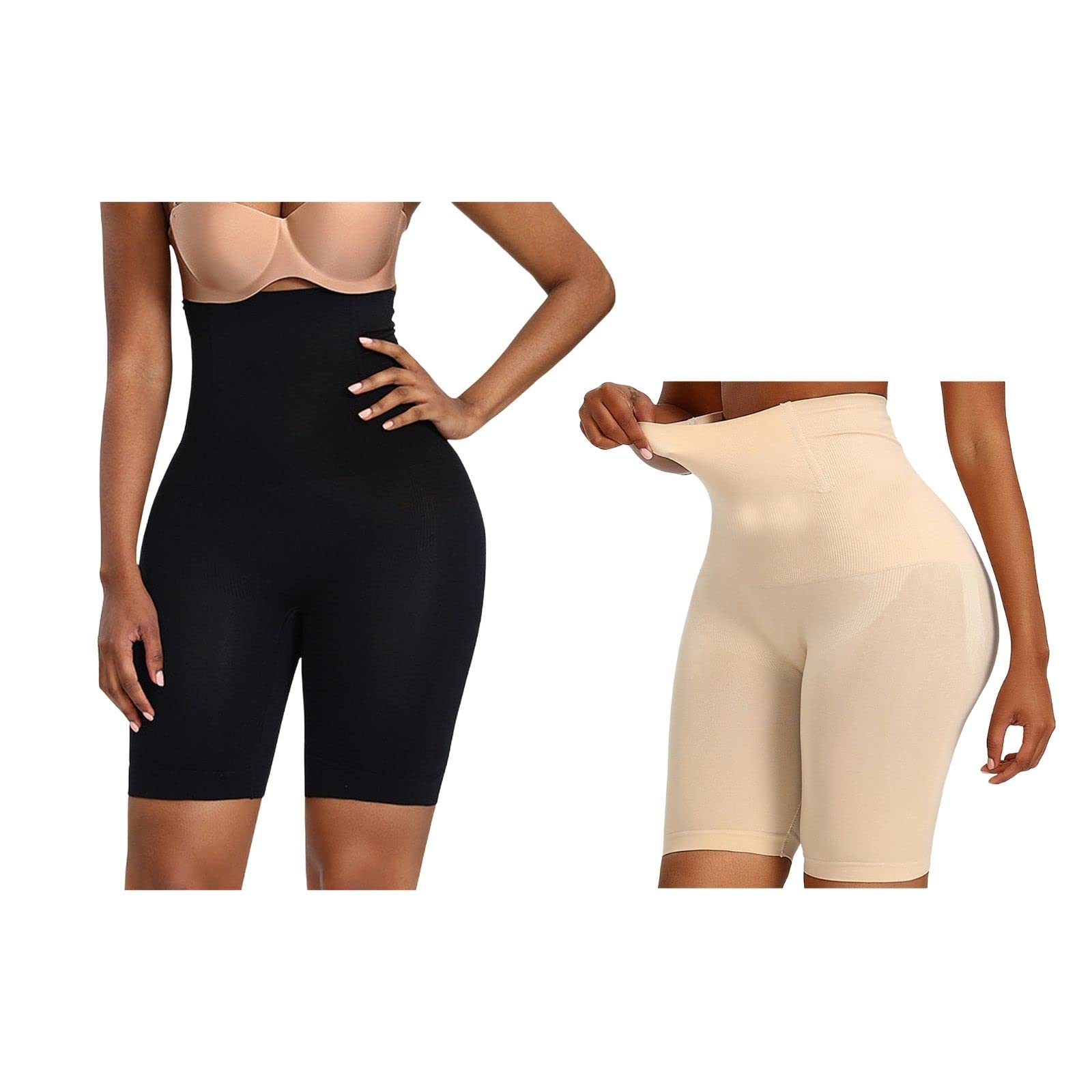 Women's High Waist Butt Lifter Shapewear - Tummy Control Seamless Panties with Hip Lifting Effect, Mid-Thigh Bodysuit for Slimming & Body Shaping | Perfect for Daily Wear, Special Occasions & Postpartum Recovery