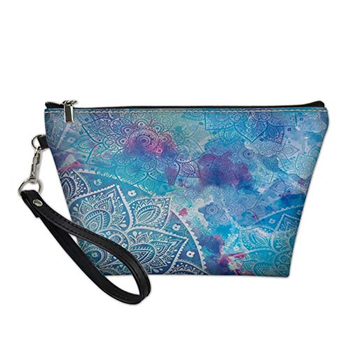 Advocator Paisley Floral White Lace Print Makeup Bag - Elegant Cosmetic Case for Women & Teen Girls, Travel Toiletry Pouch, Perfect for Daily Use, Gifts, and Vacation Essentials