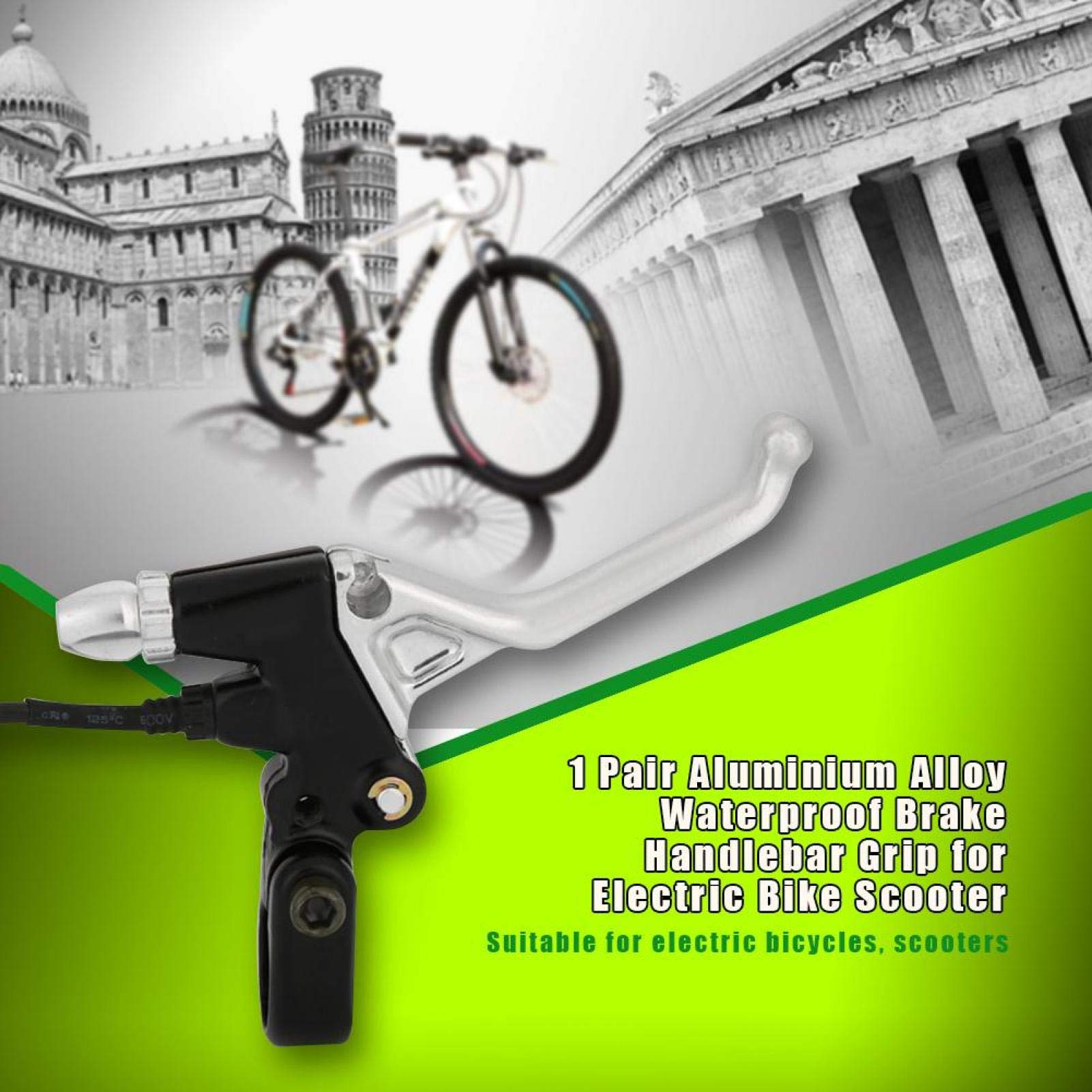 EVTSCAN Bike Brake Lever - 1 Pair Aluminum Alloy Waterproof Brake Handles for Electric Bikes & Scooters - Perfect for Mountain Biking, Commuting, and Urban Riding