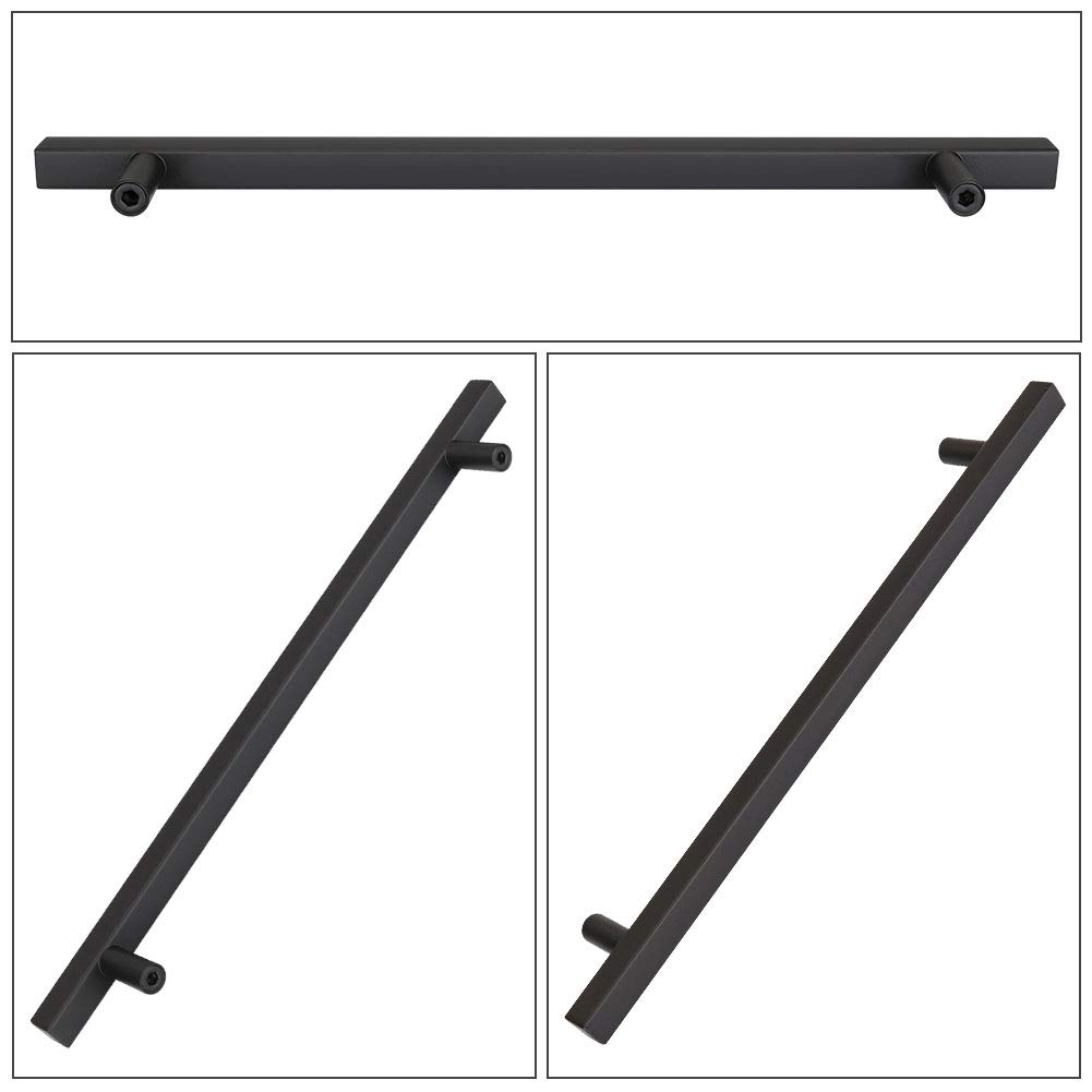 Peaha 10 Pack Black Cabinet Pulls - PHJ22BK256 Matte Black T-Bar Drawer Handles for Kitchen Cabinets, Cupboards & Furniture (Ideal for Modern Home Renovation & DIY Projects)