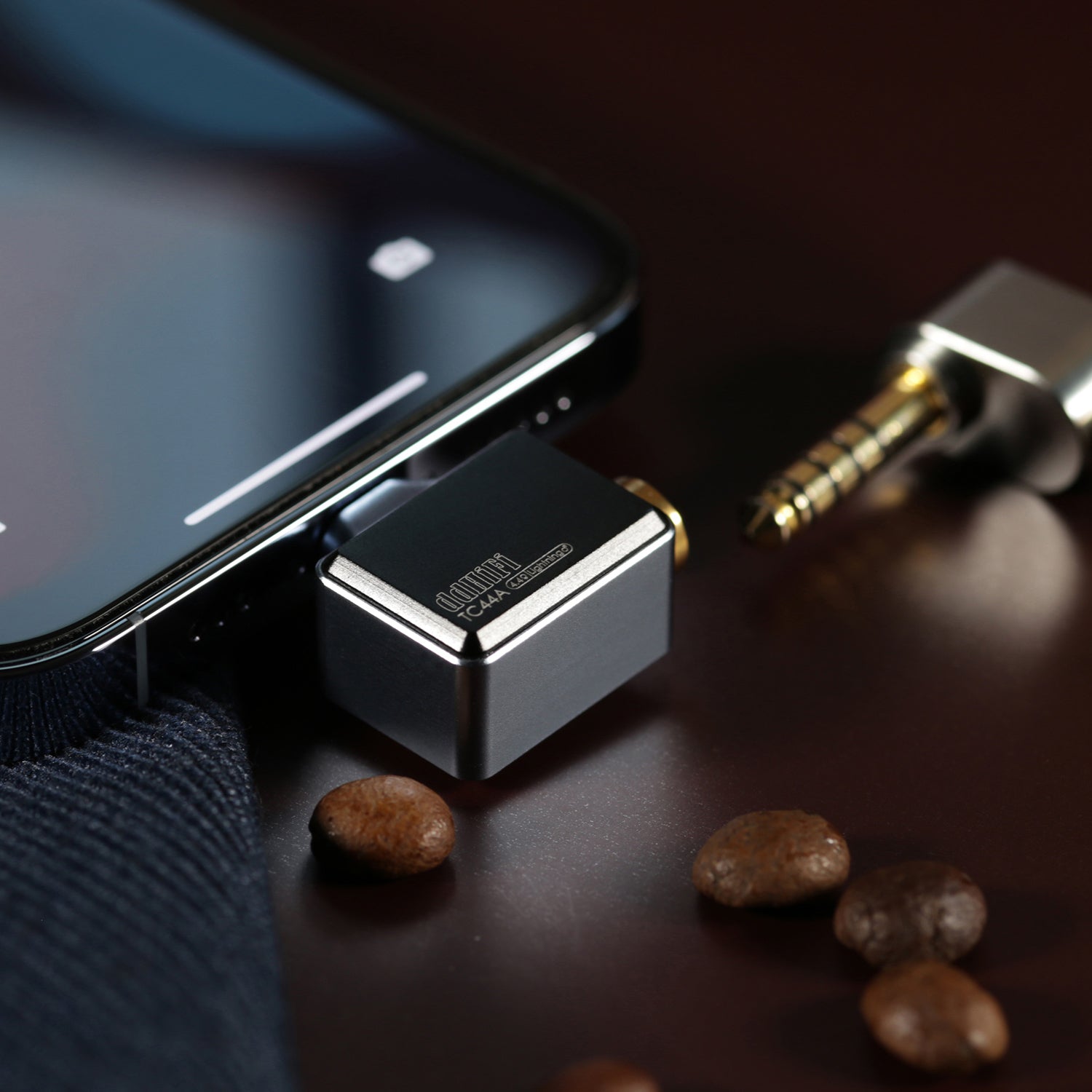 ddHiFi TC44A Lightning to 4.4mm Balanced Adapter for iPhone - High-Quality Audio Connector for Headphones, DACs & Hi-Fi Systems (Perfect for Music Lovers & Audiophiles)