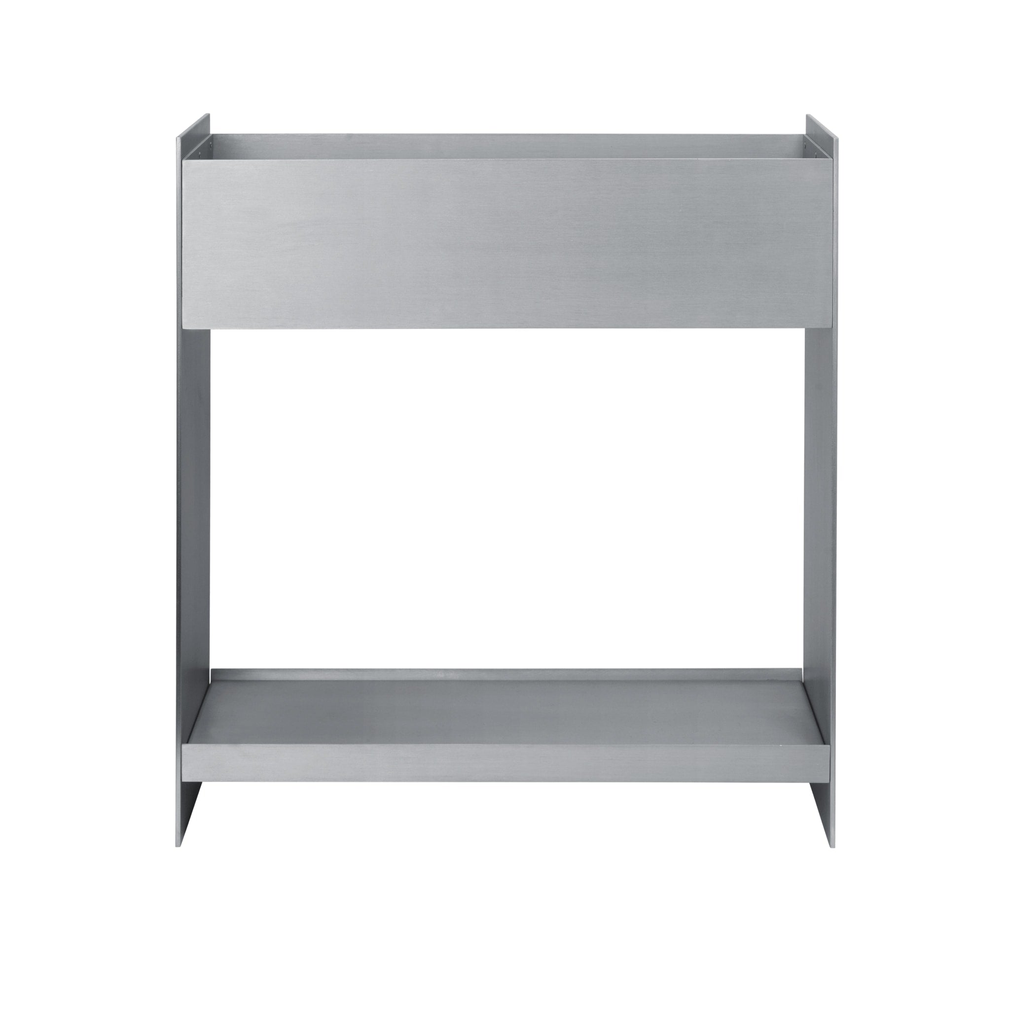 FERM LIVING Lager Plant Box with Shelf - Aluminum Planter for Indoor & Outdoor Plants - Perfect for Home, Office, and Garden Decor
