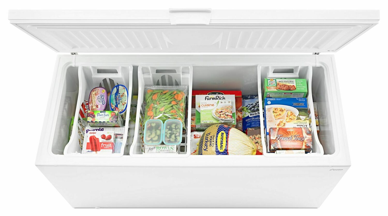 Amana AZC31T15DW 15 Cubic Feet Chest Freezer with 2 Storage Baskets - White | Energy Efficient Deep Freezer for Home, Garage & Restaurant Use