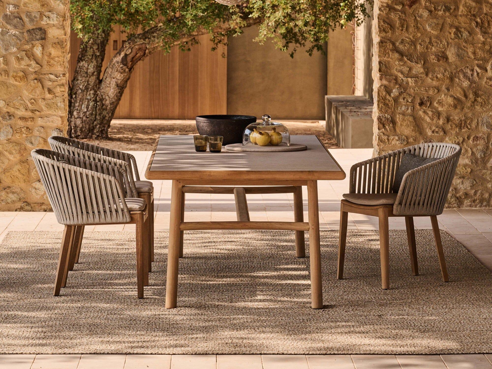 Modern Ukiyo Dining Table - Solid Wood Kitchen Table for 6 - Perfect for Dining Room, Kitchen, and Small Space Gatherings