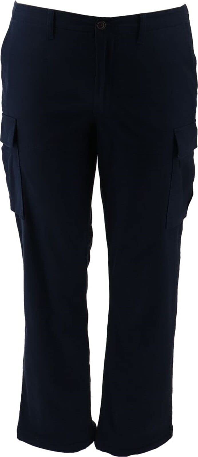 Lands' End Men's Fleece-Lined Cargo Pants - Traditional Fit, Radiant Navy, Size 33 | Warm Winter Work Pants for Outdoor Activities & Casual Wear