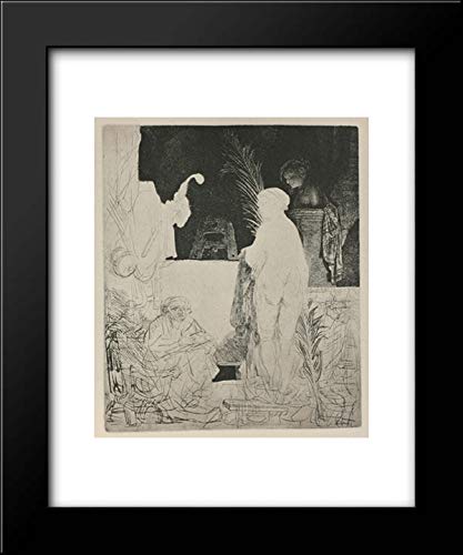 Rembrandt Framed Art Print - 20x24 Inches Classic Portrait Drawing - Premium Wall Decor for Living Room, Bedroom & Office