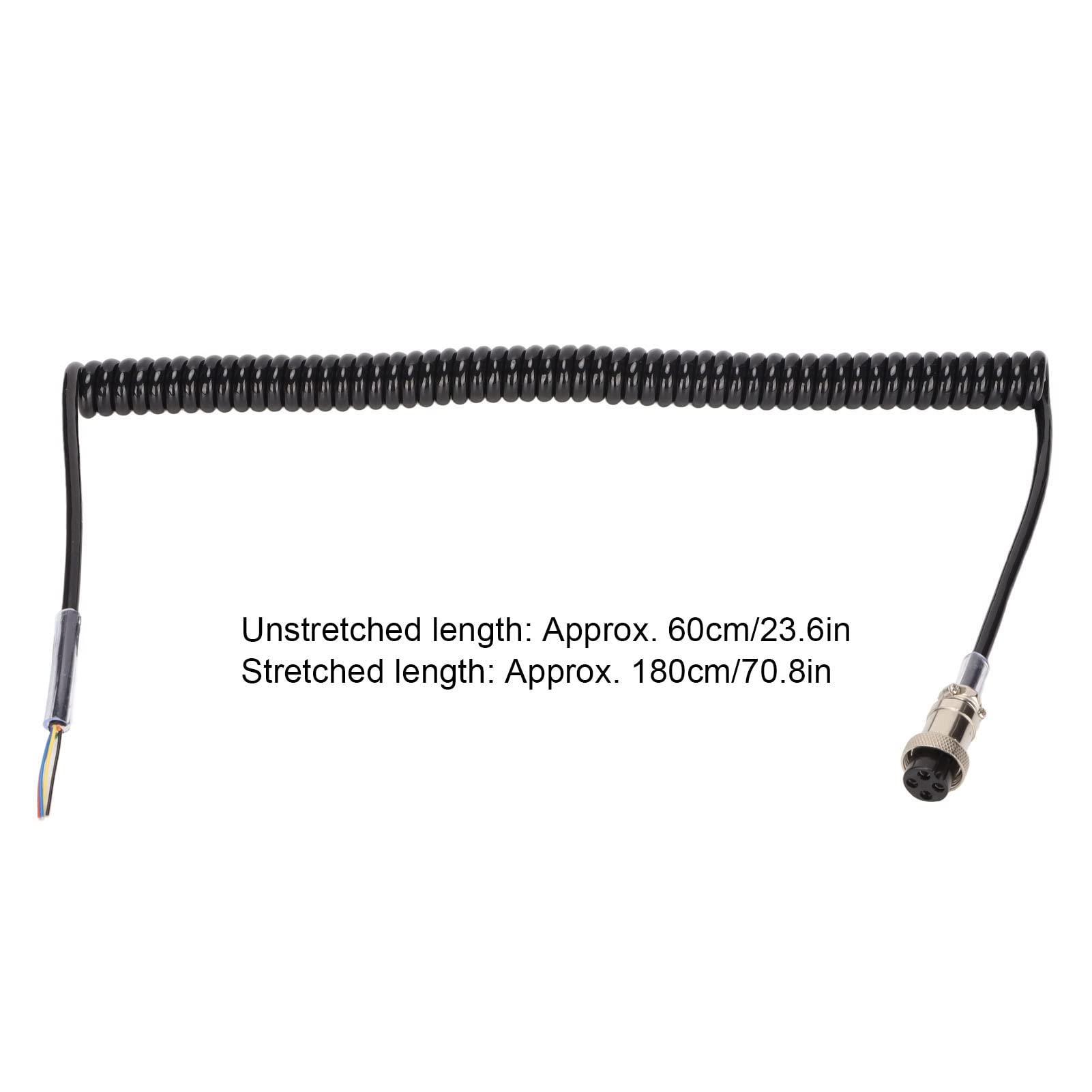 PUSOKEI 4 Pin CB HAM Radio Microphone Cable - Female Hand Mic Replacement Cord with Aviation Head Connector for Professional CB Radios | Ideal for Truckers, HAM Operators & Emergency Communication