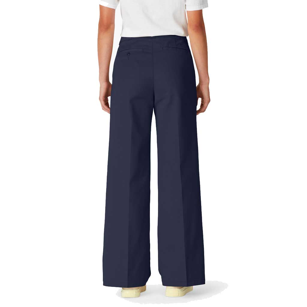 Dickies Women's Wide Leg Work Pants - Comfortable Durable Ink Navy Workwear for Professionals | Perfect for Construction, Warehouse & Industrial Jobs