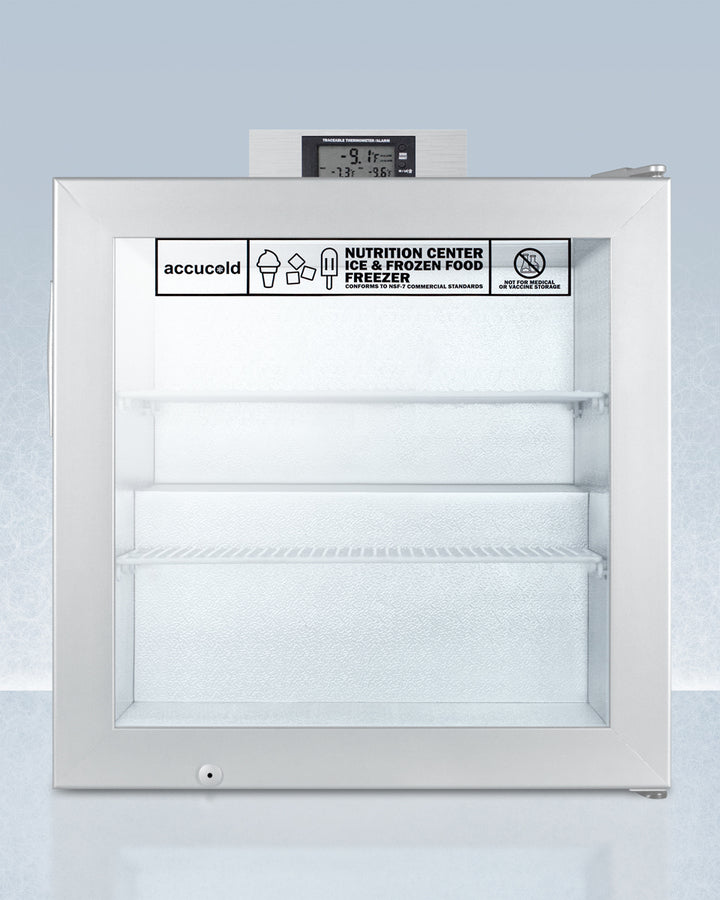 Accucold Compact Nutrition Center All Freezer SCFU386NZ - Energy Efficient Upright Freezer for Home, Office, or Restaurant Use - Perfect for Storing Frozen Foods, Ice Cream, and Meal Prep
