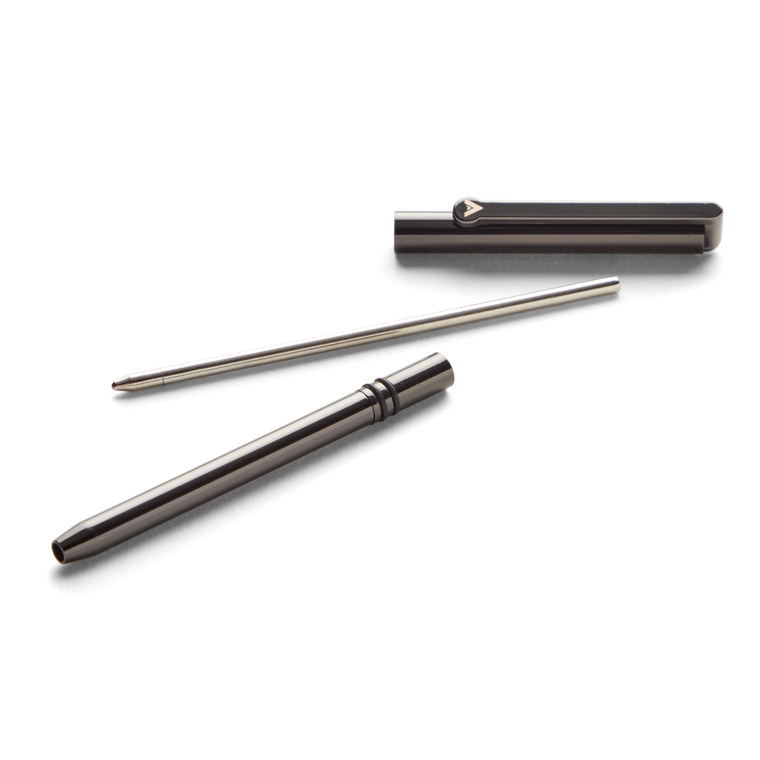 Allett Micro Pen - Slim Ballpoint Pen with Stainless Steel Body & Replaceable Ink Cartridge | Compact Wallet Pen for Men & Women | Perfect for Pocket, Purse, Planner, Passport & Everyday Carry (EDC)