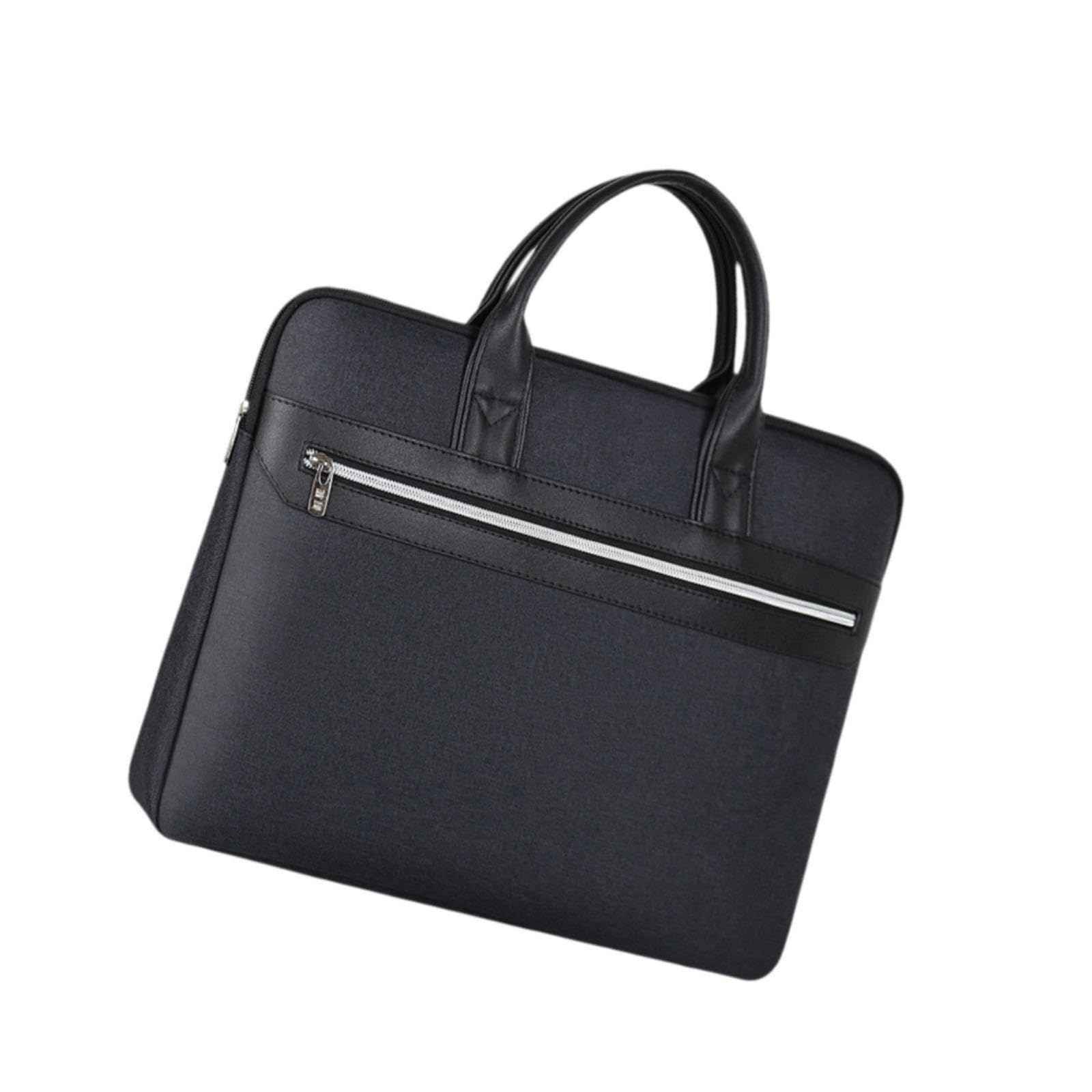 Oshhni A4 Document Organizer Bag - Large Capacity Waterproof Laptop & File Carrier for Office, Business, Travel - Black (Fits Papers, Tablets & Essentials)
