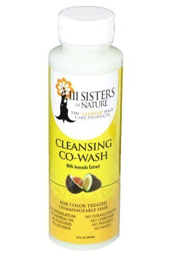 III Sisters of Nature Cleansing Co-Wash with Avocado Extract - 10oz Natural Hair Conditioner for Curly & Dry Hair - Perfect for Daily Moisturizing & Detangling