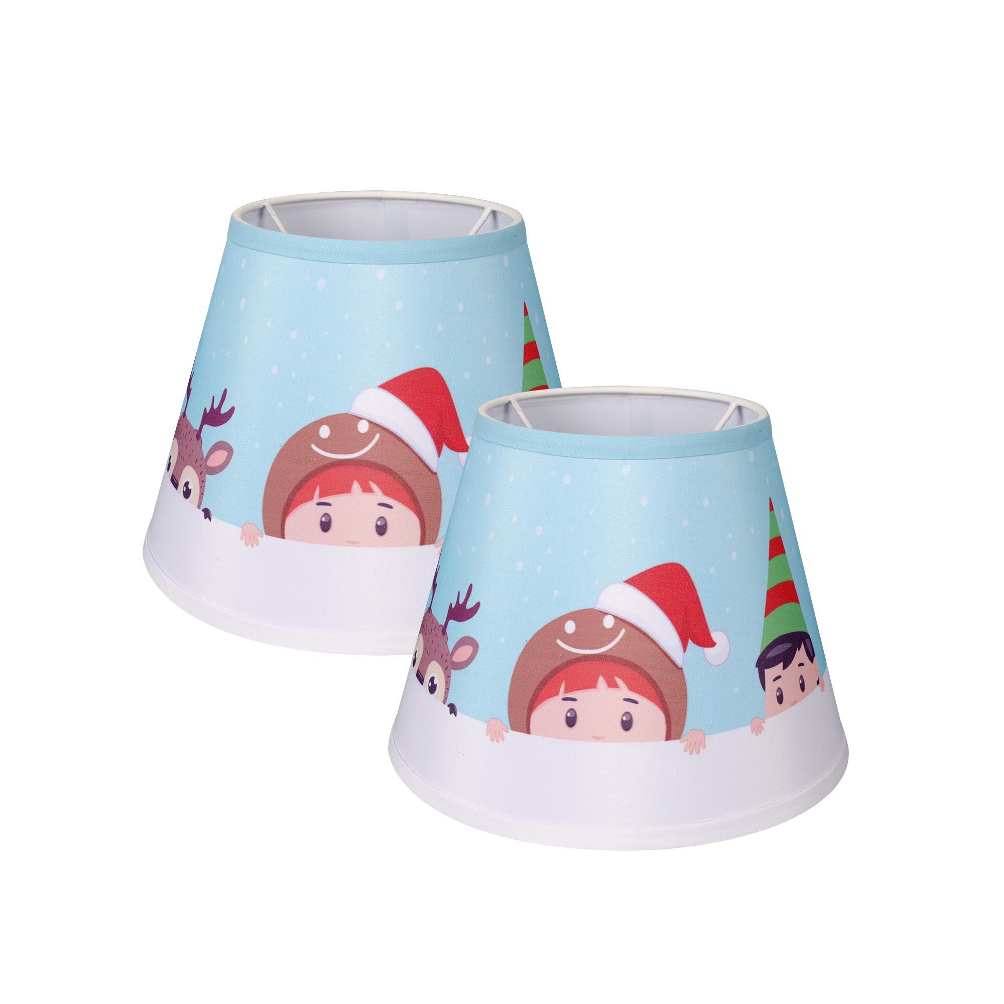Empire Style Round Lamp Shade Set of 2 - 6x10x7.5 Inches - Carro Home Collection Limited Edition - Perfect for Bedroom, Living Room & Dining Room Lighting Decor
