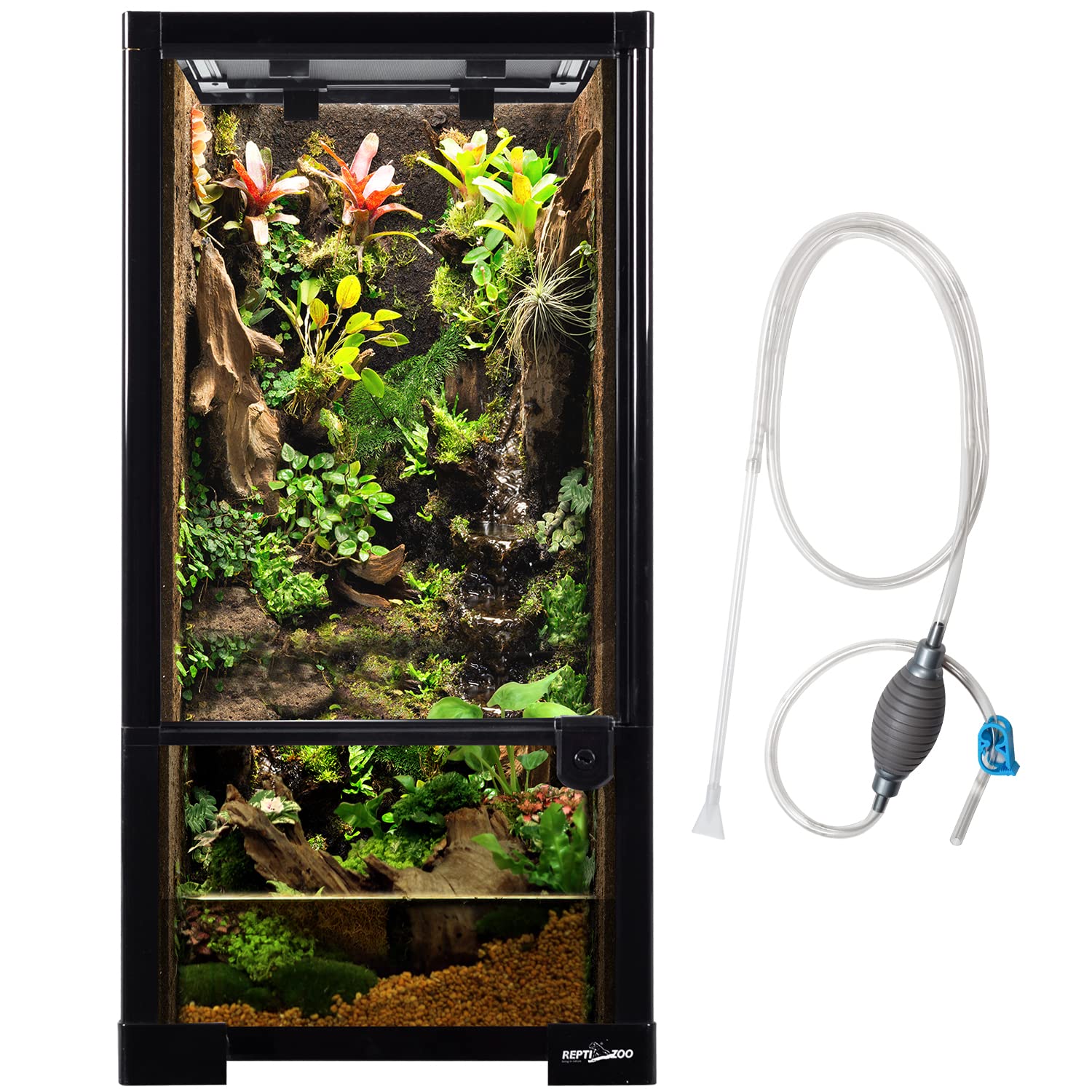 REPTIZOO 15 Gallon Glass Reptile Terrarium Tank - 12
