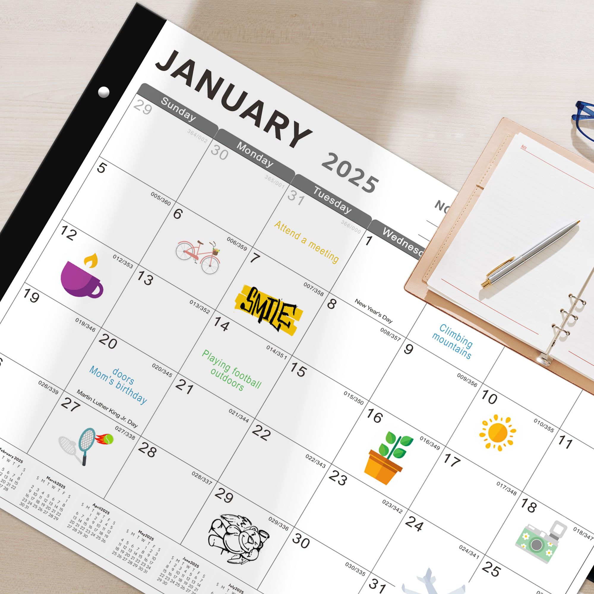 KOPEESY 2025-2026 18-Month Large Desk Calendar (Jan 2025 - Jun 2026) | 22