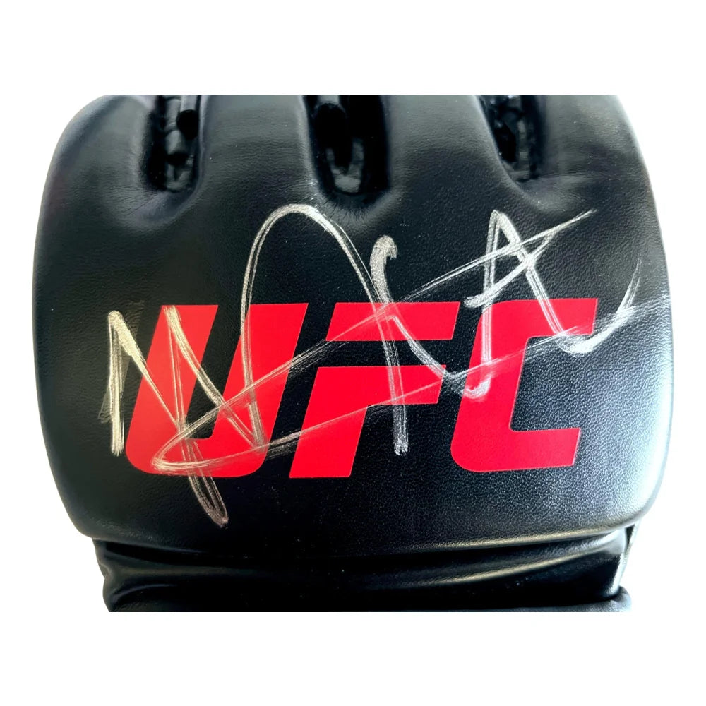 Authentic Khabib Nurmagomedov Signed UFC Black Gloves - JSA Certified Autograph with COA - Perfect for MMA Collectors & UFC Memorabilia Displays