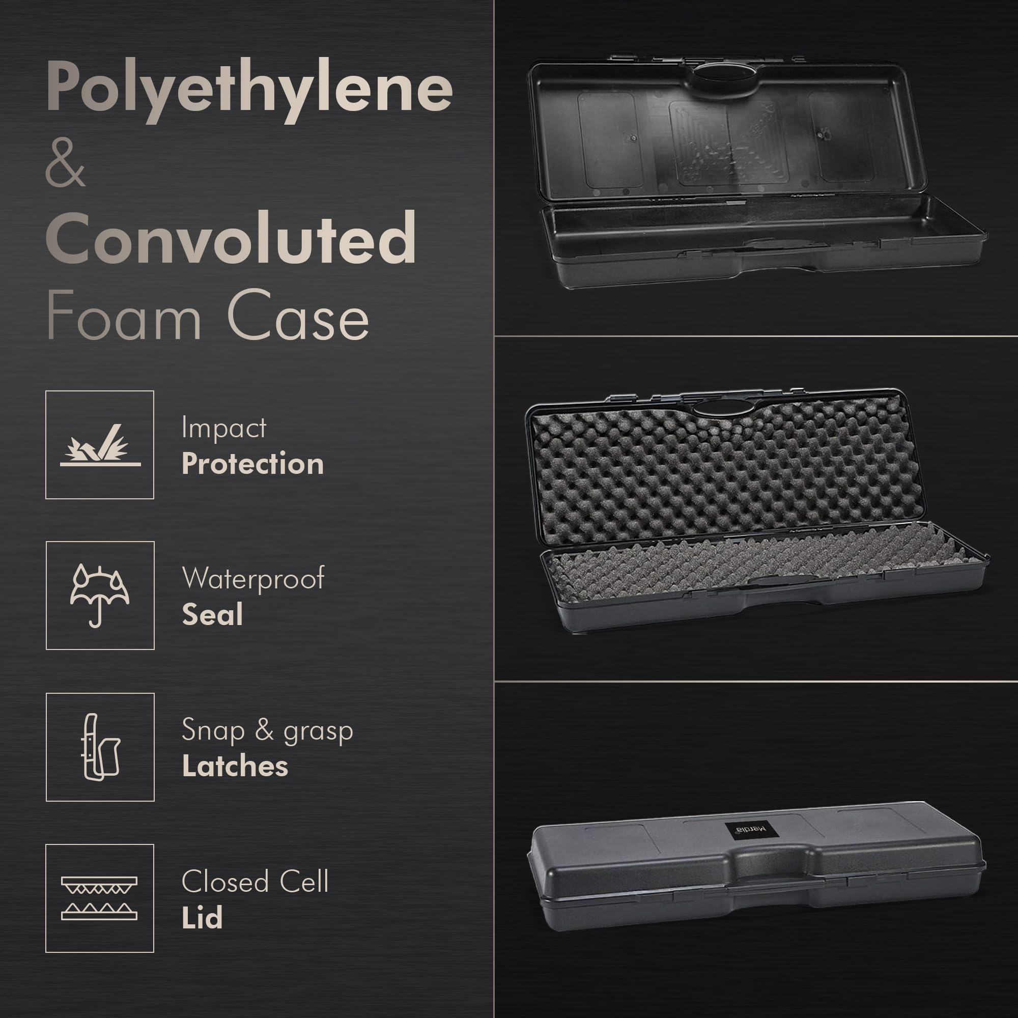 Premium Hard Gun Case with Lock - Heavy Duty Rifle & Shotgun Storage | Secure AR Accessories Protection | Waterproof & Shockproof Design | Perfect for Hunting, Shooting Range & Travel