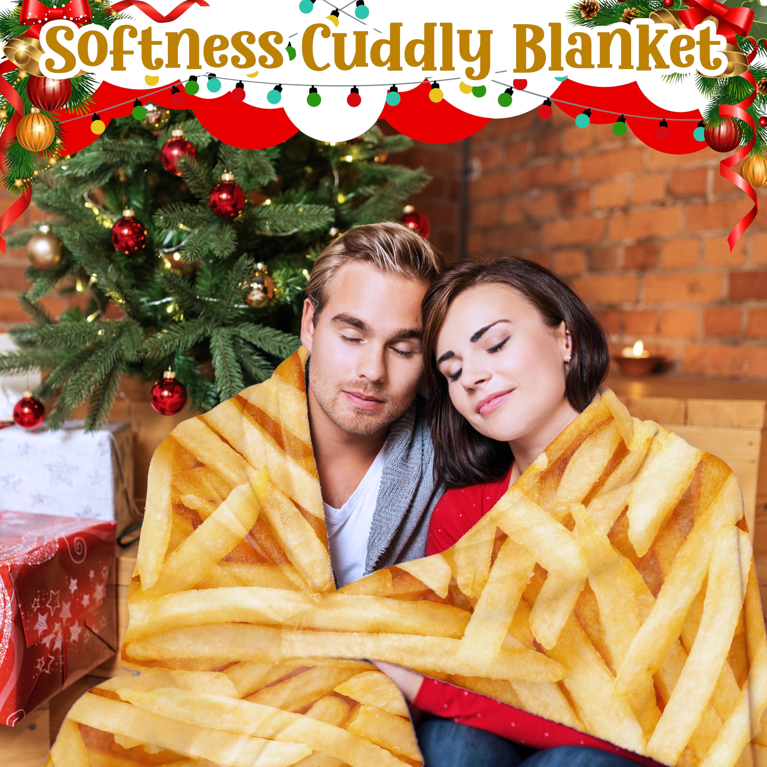 Super Soft & Cozy French Fries Blanket Throw - 40