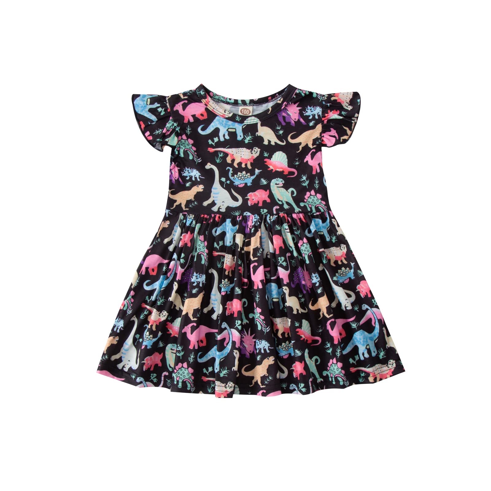 Jeinxcn Toddler Baby Girl Dinosaur Party Dress - Cute Summer Holiday Outfit for 1-3 Years Old | Perfect for Birthday Parties, Photo Shoots & Family Gatherings