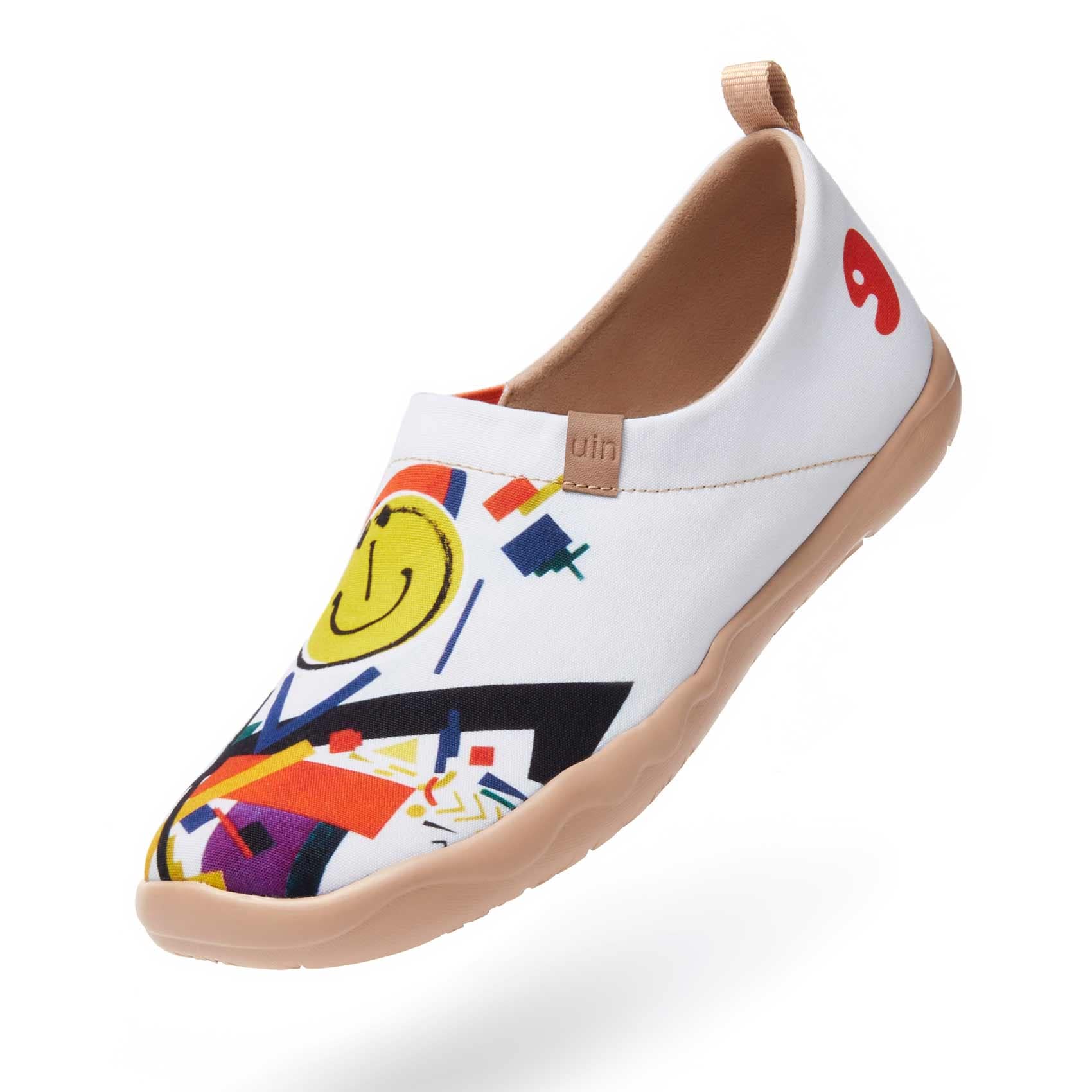 UIN Men's Slip-On Canvas Sneakers - Lightweight Casual Loafers with Artistic Painting | Comfortable Walking Shoes for Travel, Work & Everyday Wear