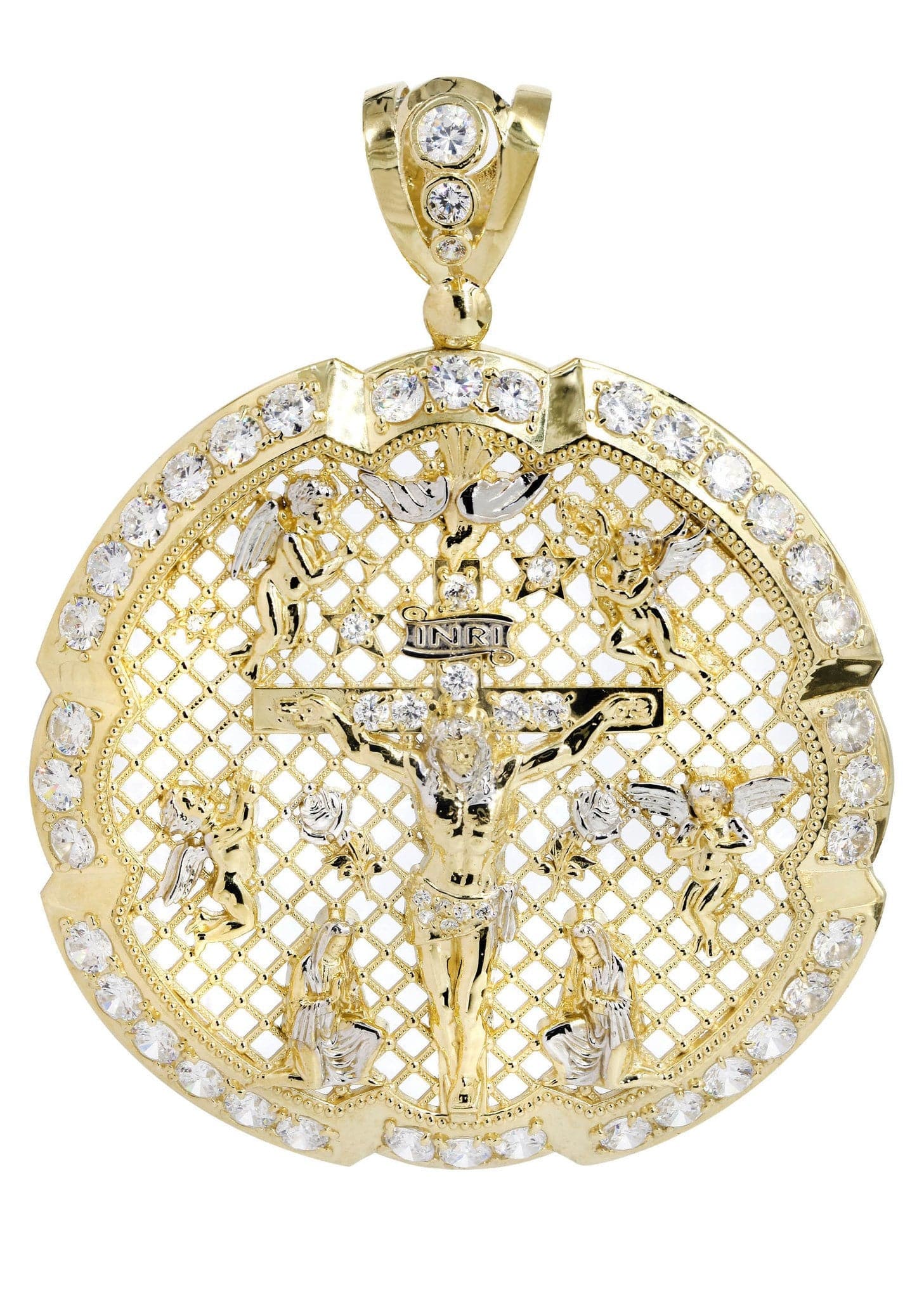 10K Gold Jesus Pendant Necklace - 39.1 Grams Religious Jewelry for Men & Women - Perfect for Church, Gifts & Everyday Wear