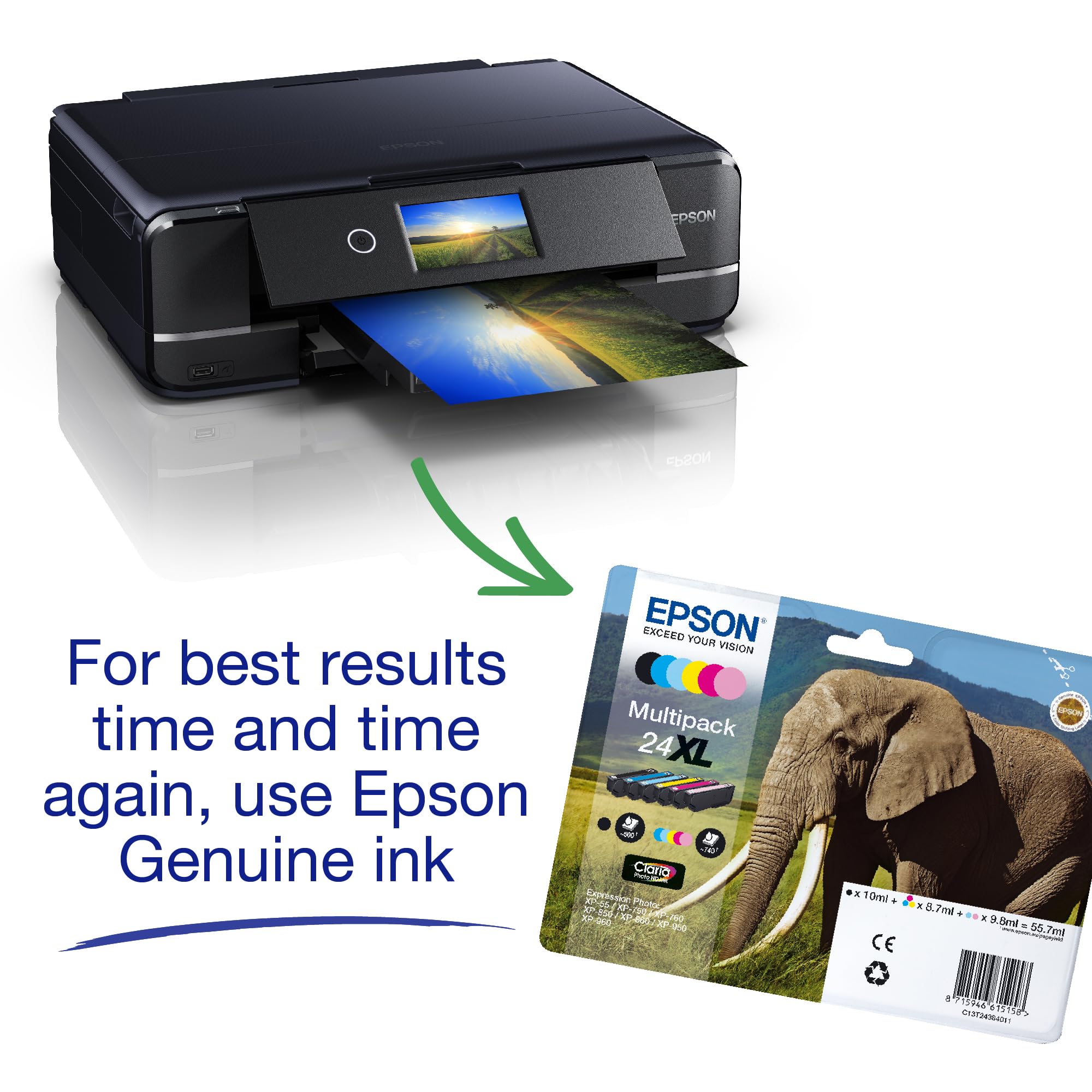 Epson Expression Photo XP-970 A3 Wireless All-in-One Inkjet Printer for Home & Office | High-Quality Photo Printing, Scanning, Copying & Faxing | Ideal for Photographers, Artists & Small Businesses