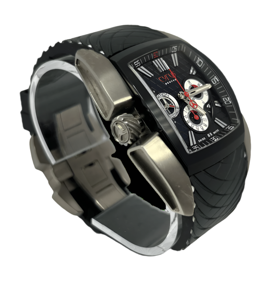Cyrus Geneve Monaco GP Titanium Men's Watch - Luxury Swiss Automatic Chronograph for Business & Formal Occasions