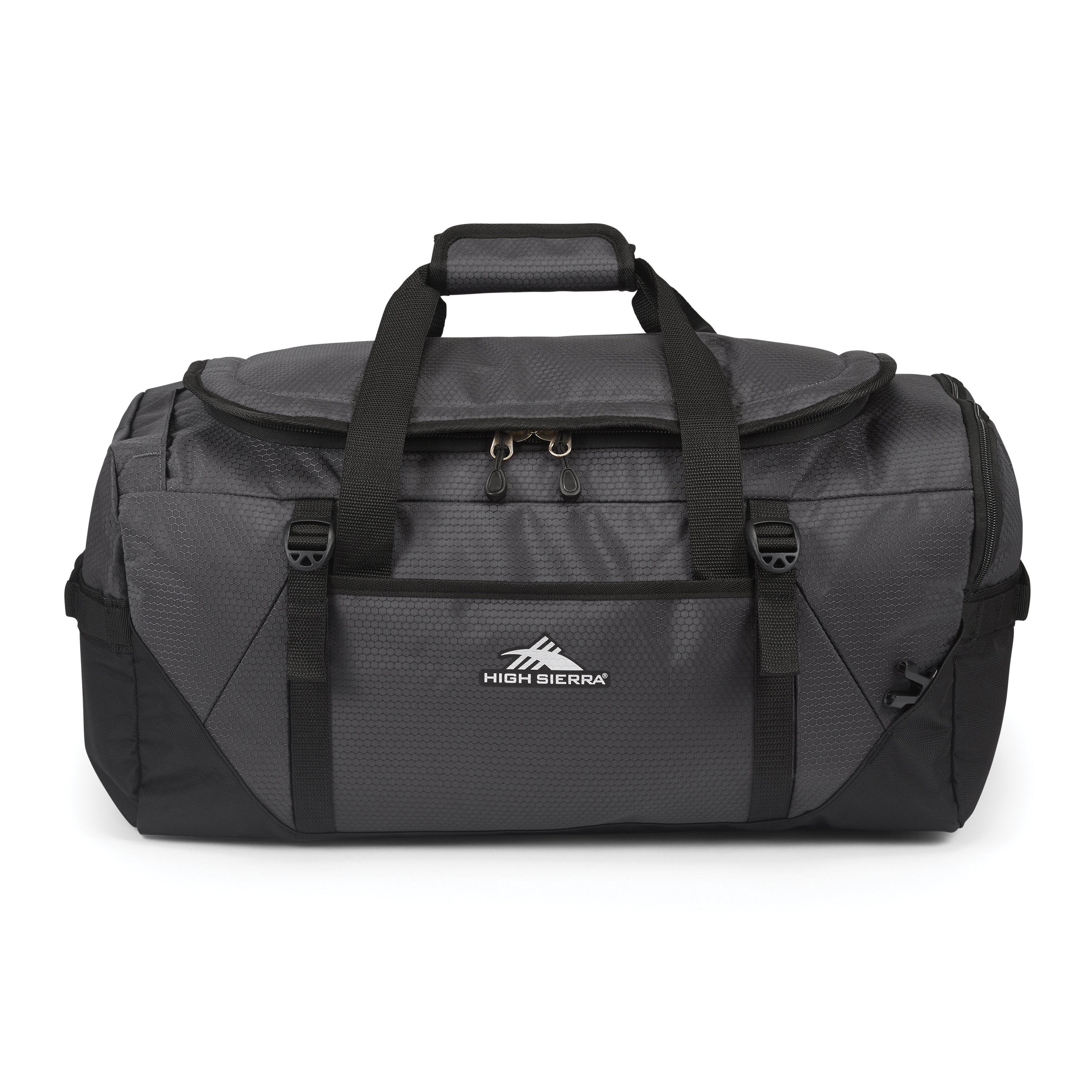 High Sierra Fairlead Collection Convertible Duffle Bag - Water-Resistant Travel Duffel with Adjustable Straps for Gym, Weekend Trips & Outdoor Adventures