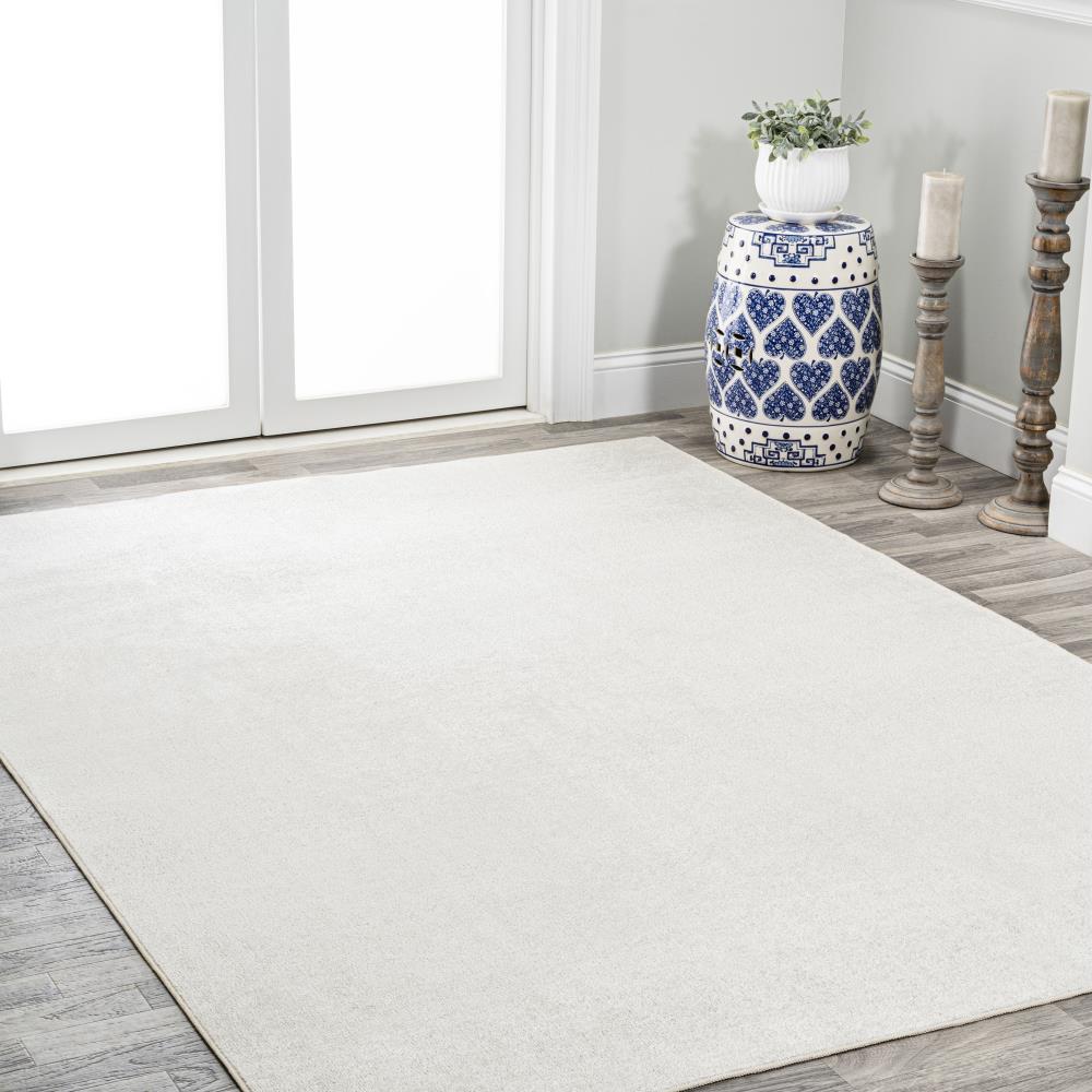 Twyla Classic Solid Low Pile Machine Washable Area Rug - Soft & Durable Non-Slip Living Room Carpet for Bedroom, Nursery & Home Decor