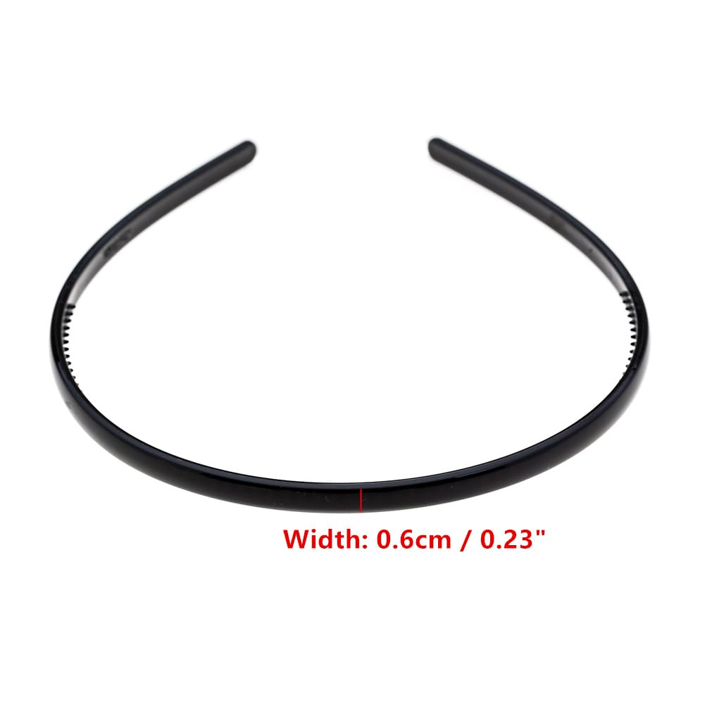 Ruihfas 2Pcs Fashion Headbands for Women & Girls - Non-Slip Hair Hoops with Teeth Comb, Small Size | Perfect for Workouts, Yoga, and Everyday Styling