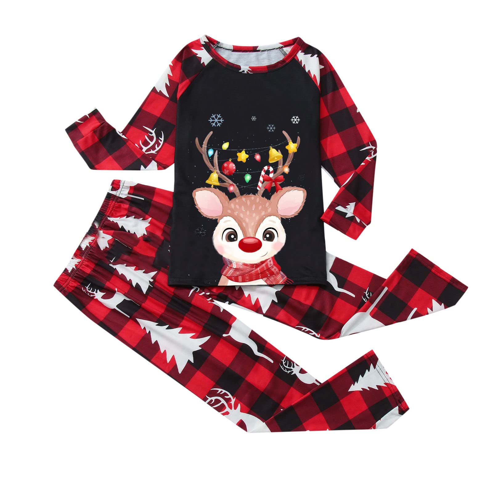Posijego Women's Fall Winter Graphic Pajama Sets - Thermal Two-Piece Long Sleeve Pajamas for Christmas & Holiday Season - Cozy Sleepwear for Cold Nights & Family Gatherings