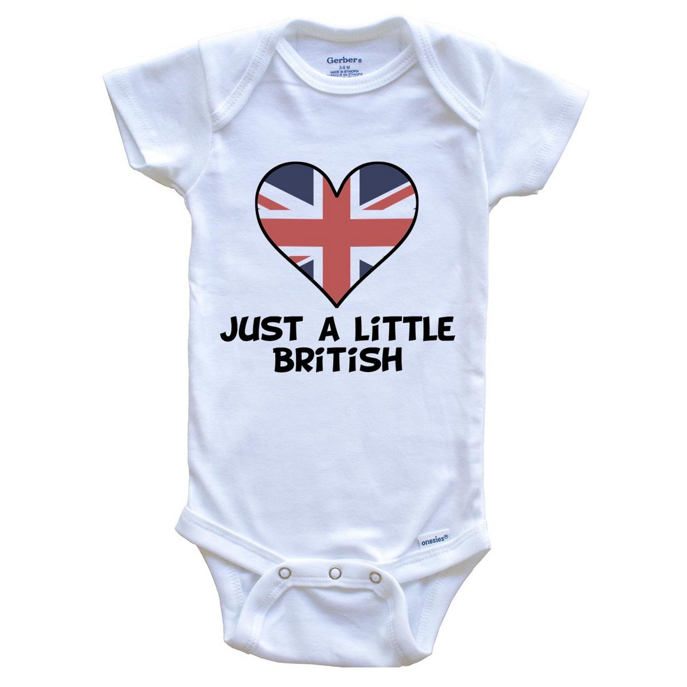 Funny British Flag Baby Bodysuit - Cute UK One-Piece Infant Outfit for Newborns & Toddlers | Perfect for Family Photos, Holidays & British-Themed Events