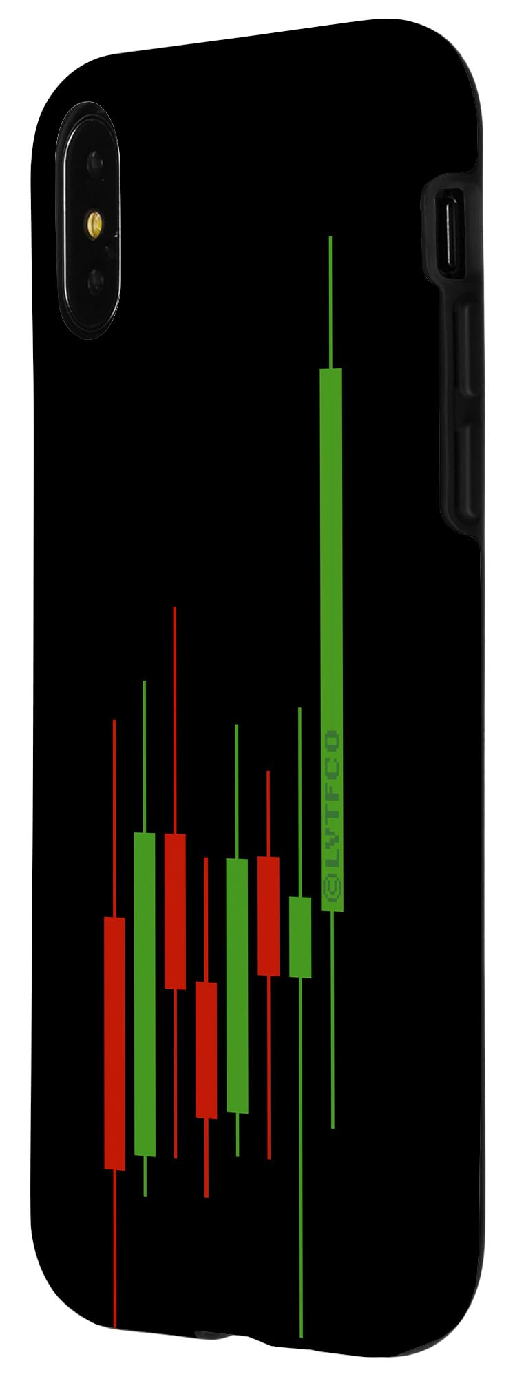 iPhone X/XS Phone Case with Lucky Stock Market Rising Chart Design - Perfect for Investors & Finance Enthusiasts